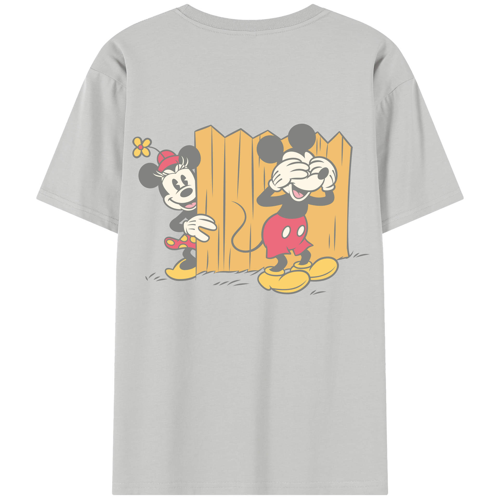 （画像用） ミッキーマウス Mickey Mouse 綿100％半袖Tシャツ（背面プリント）