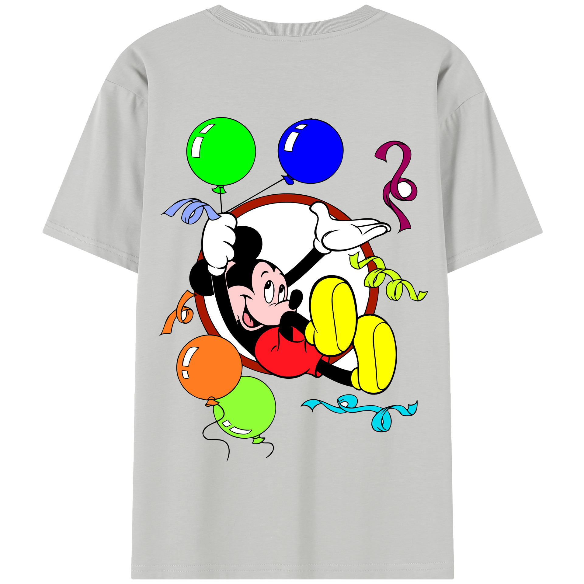 （画像用） ミッキーマウス Mickey Mouse 綿100％半袖Tシャツ（背面プリント）