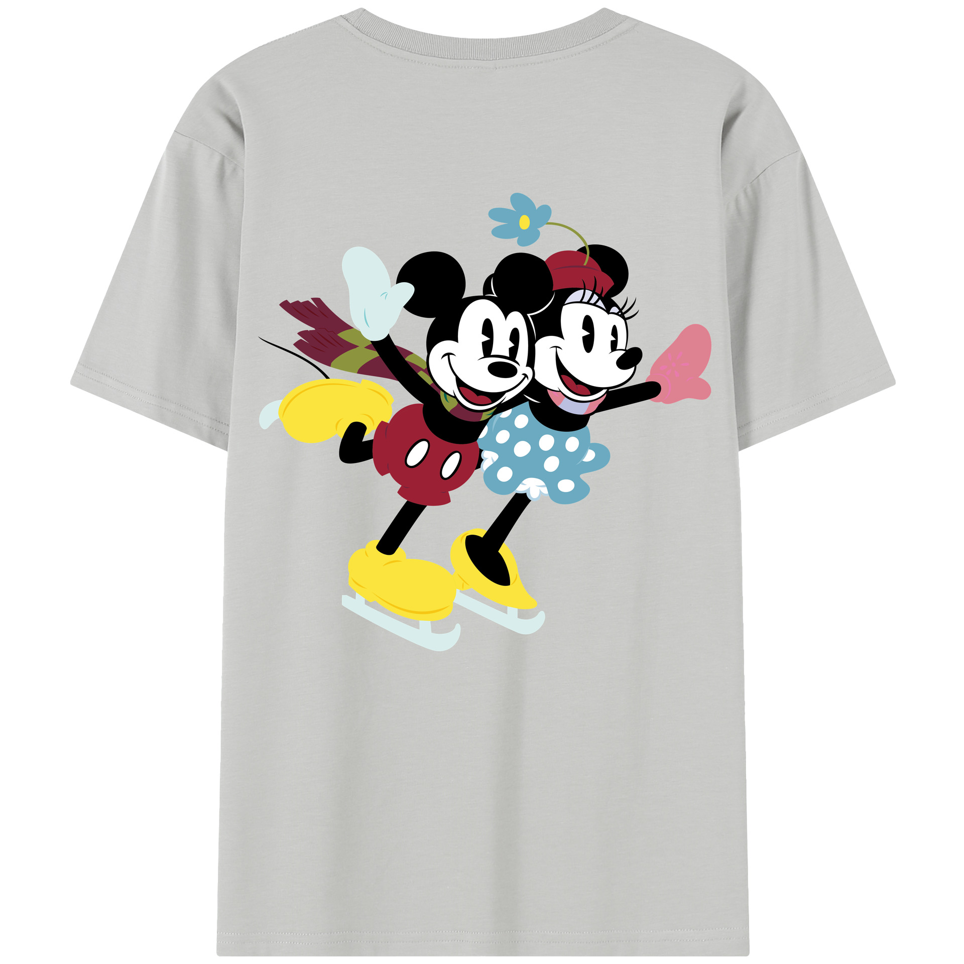 （画像用） ミッキーマウス Mickey Mouse 綿100％半袖Tシャツ（背面プリント）