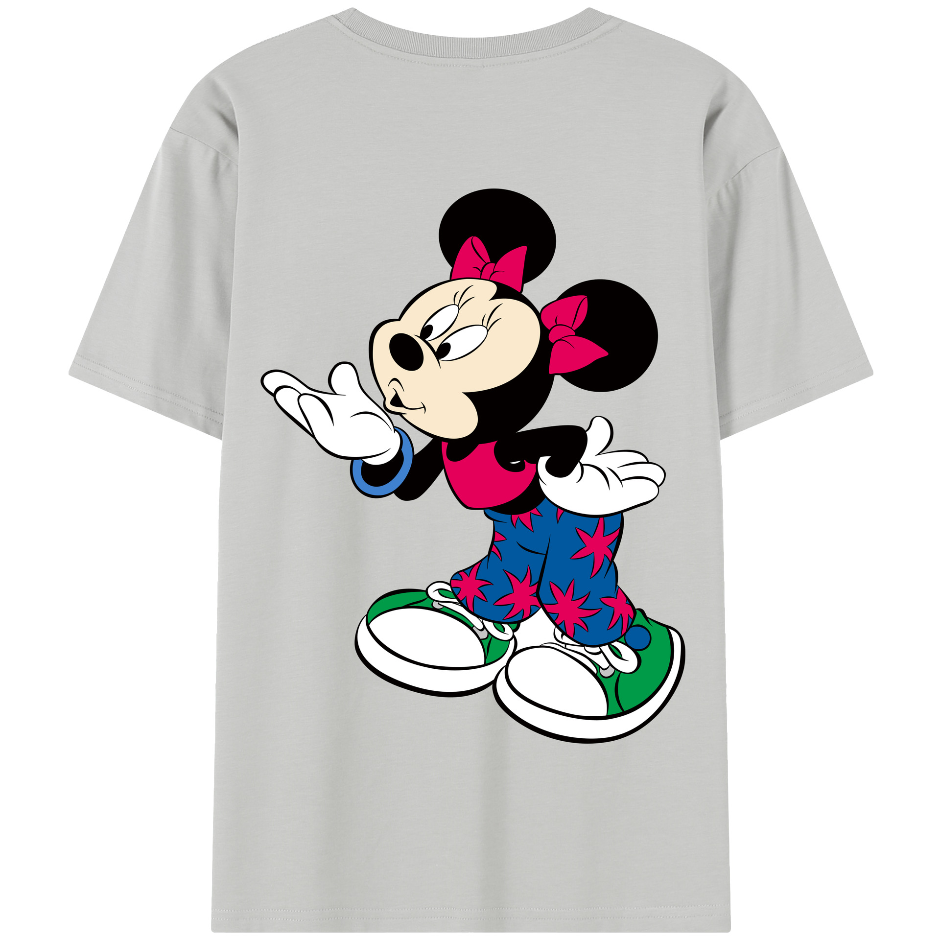 （画像用） ミッキーマウス Mickey Mouse 綿100％半袖Tシャツ（背面プリント）