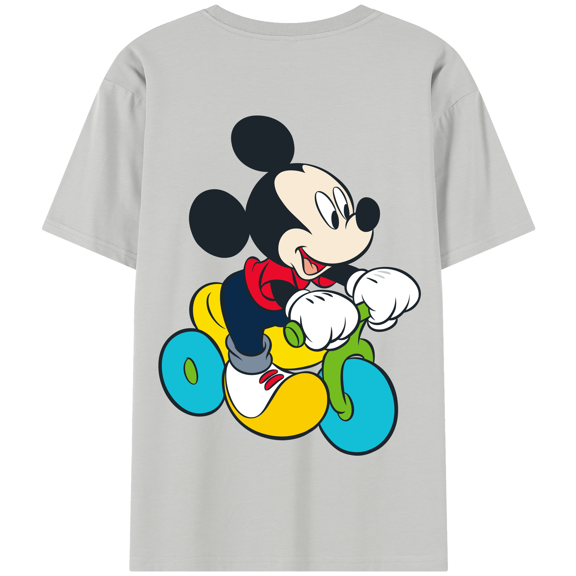 （画像用） ミッキーマウス Mickey Mouse 綿100％半袖Tシャツ（背面プリント）
