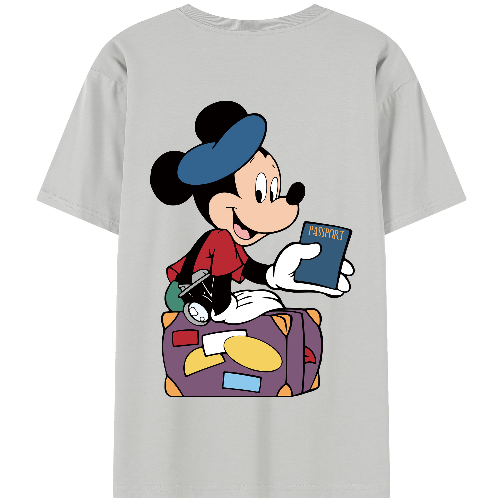 （画像用） ミッキーマウス Mickey Mouse 綿100％半袖Tシャツ（背面プリント）