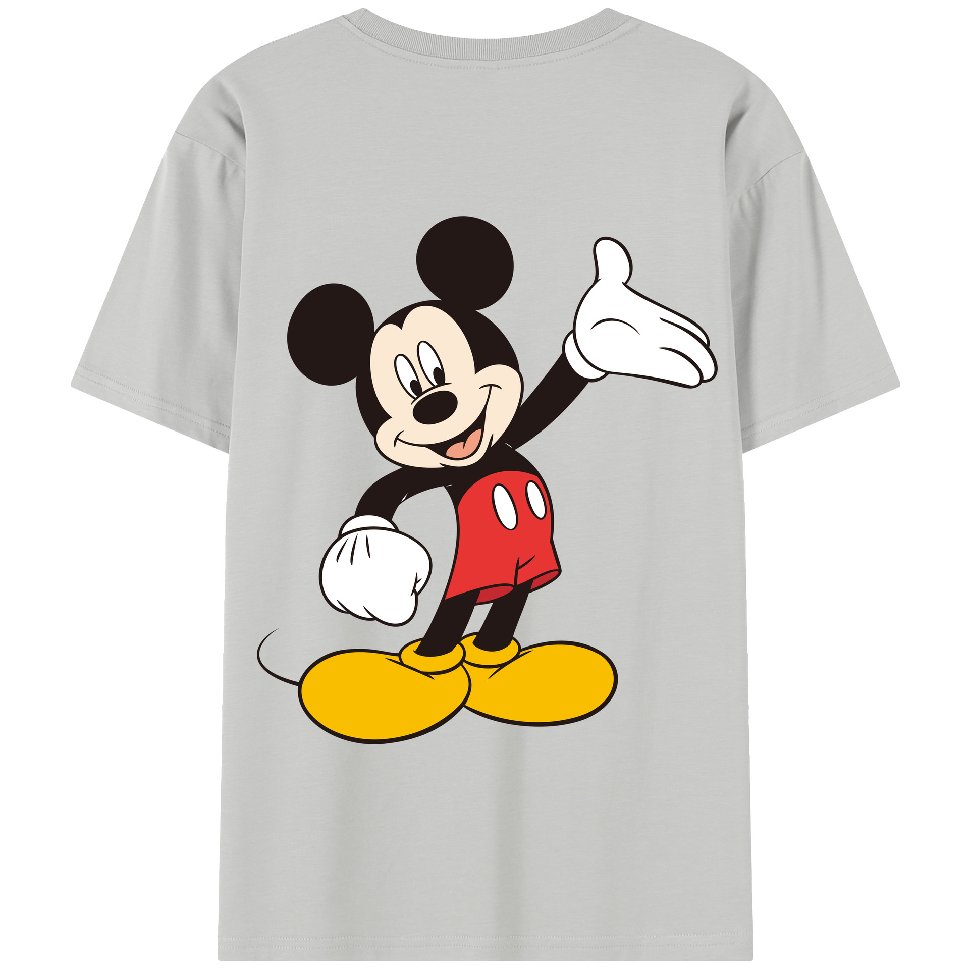 （画像用） ミッキーマウス Mickey Mouse 綿100％半袖Tシャツ（背面プリント）