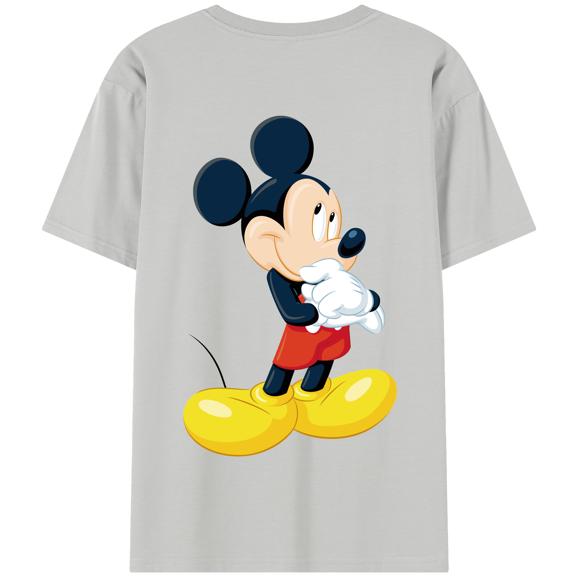 （画像用） ミッキーマウス Mickey Mouse 綿100％半袖Tシャツ（背面プリント）