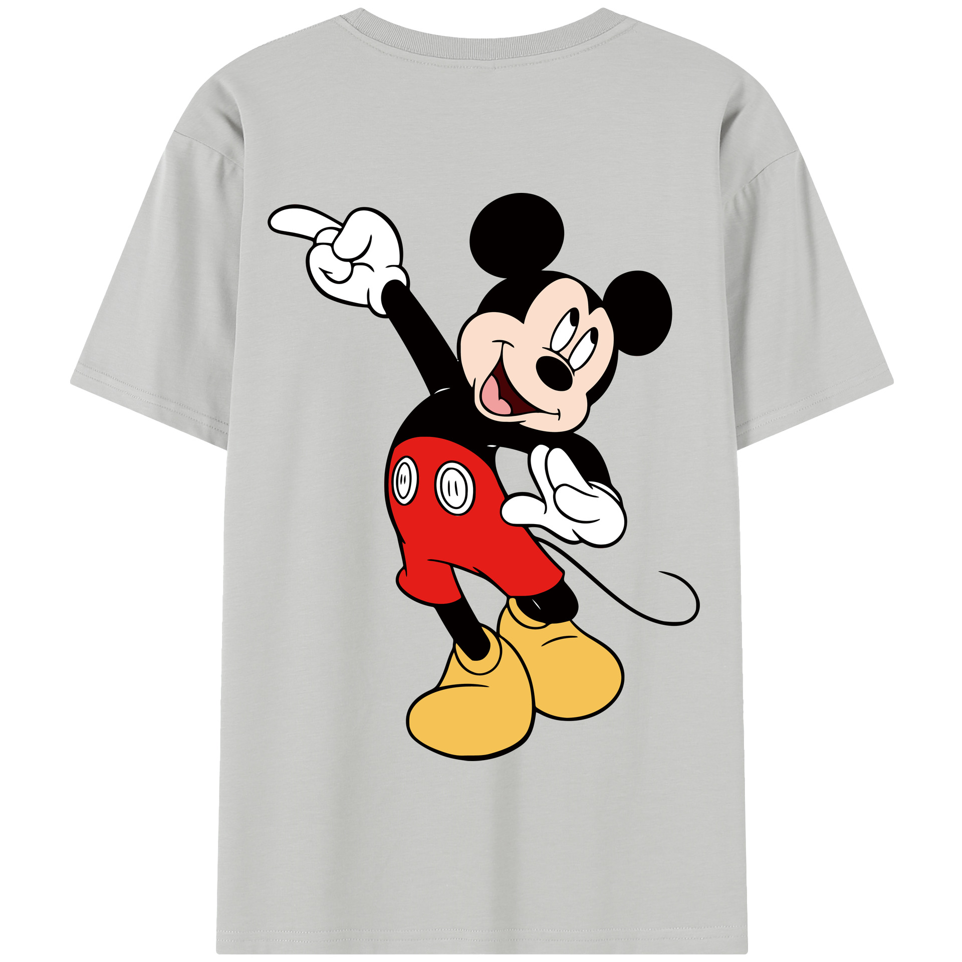 （画像用） ミッキーマウス Mickey Mouse 綿100％半袖Tシャツ（背面プリント）