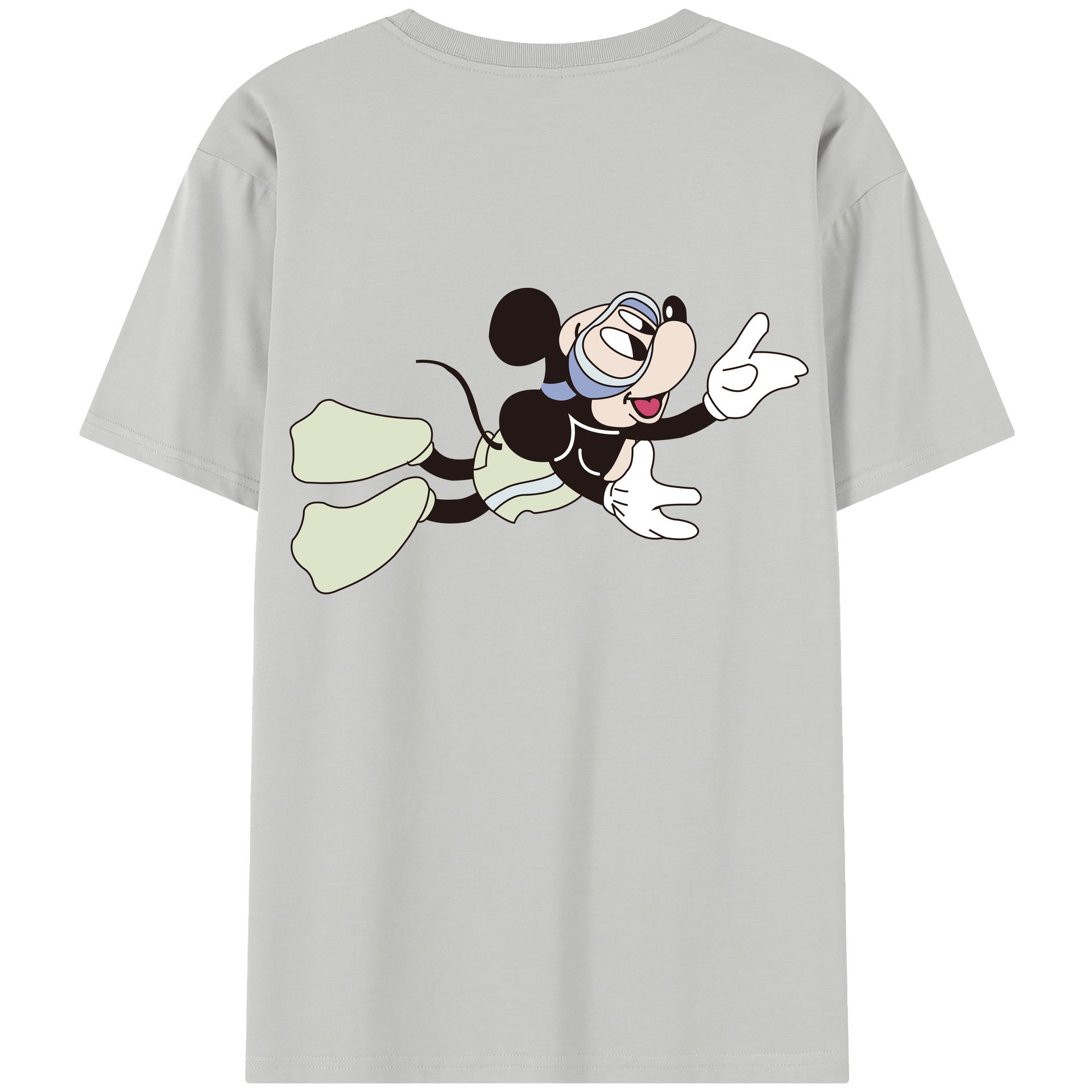 （画像用） ミッキーマウス Mickey Mouse 綿100％半袖Tシャツ（背面プリント）
