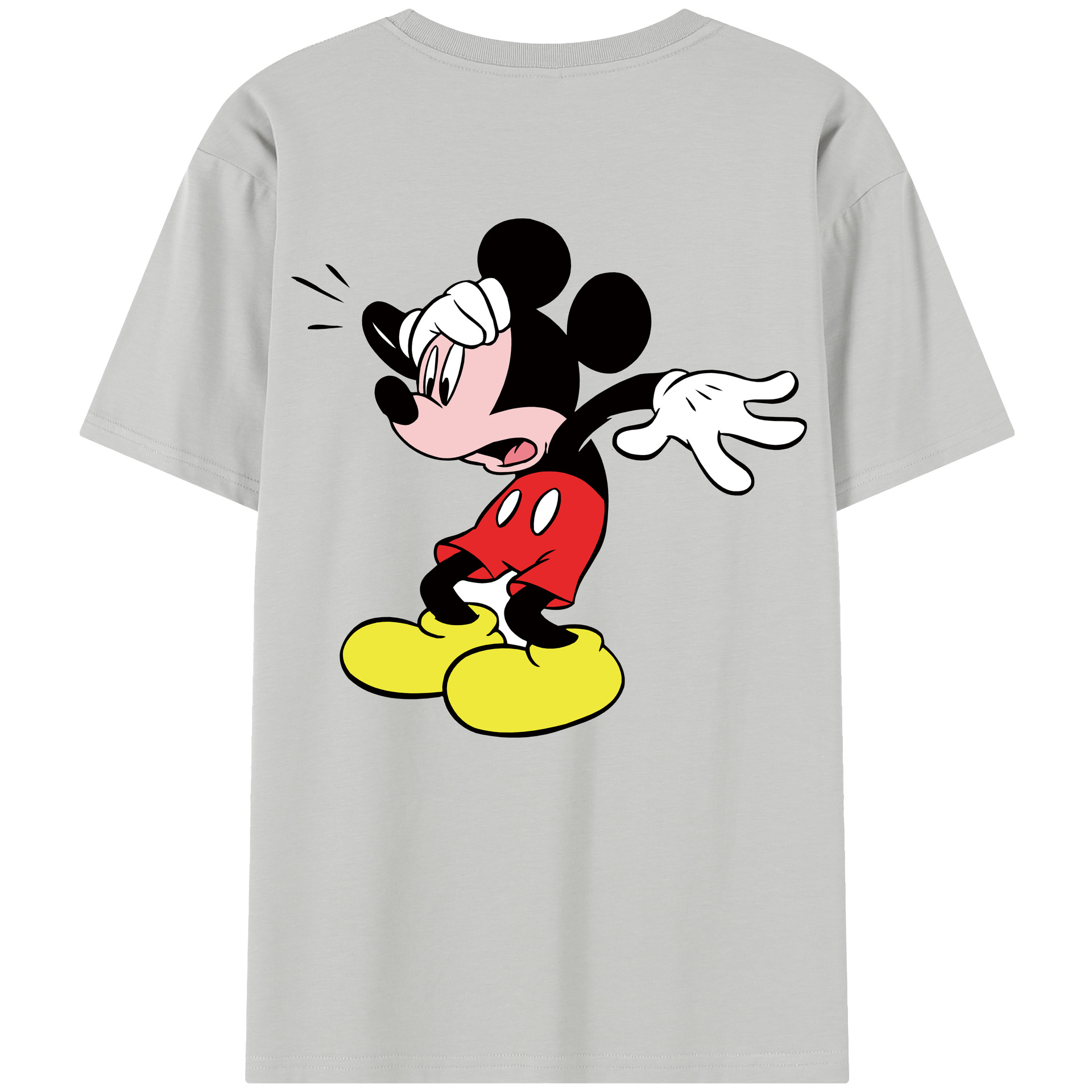 （画像用） ミッキーマウス Mickey Mouse 綿100％半袖Tシャツ（背面プリント）