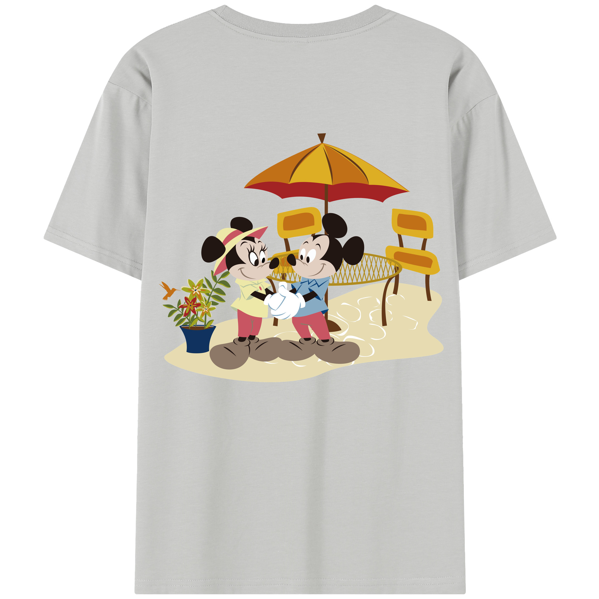 （画像用） ミッキーマウス Mickey Mouse 綿100％半袖Tシャツ（背面プリント）