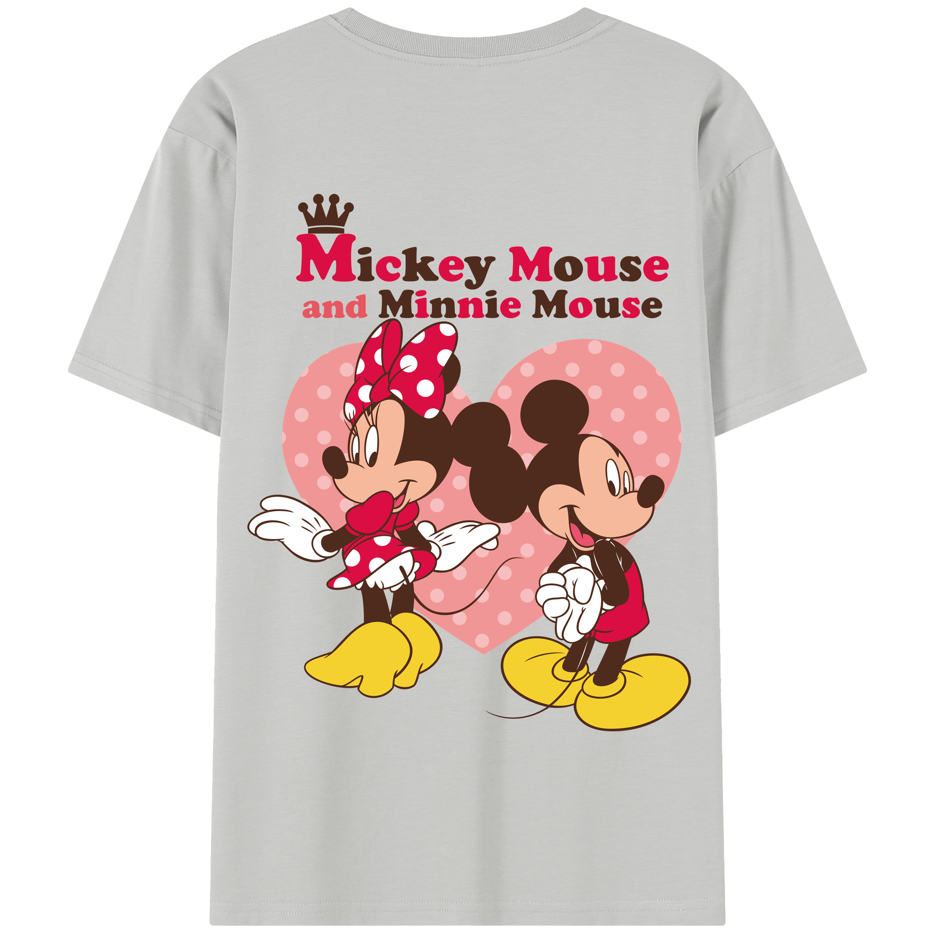 （画像用） ミッキーマウス Mickey Mouse 綿100％半袖Tシャツ（背面プリント）