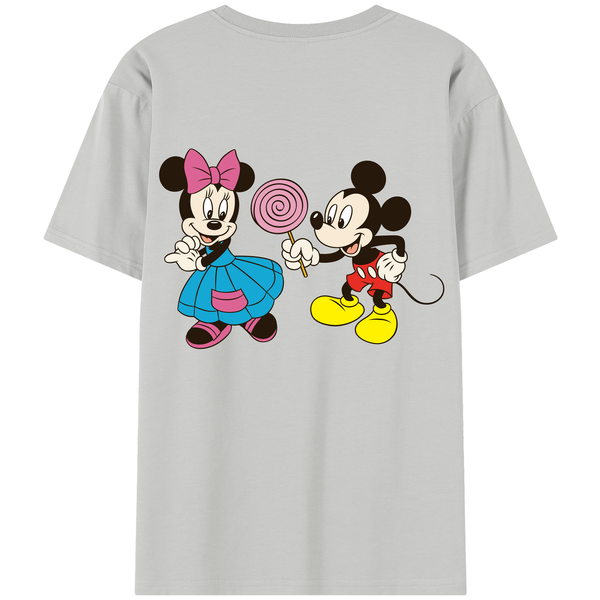 （画像用） ミッキーマウス Mickey Mouse 綿100％半袖Tシャツ（背面プリント）
