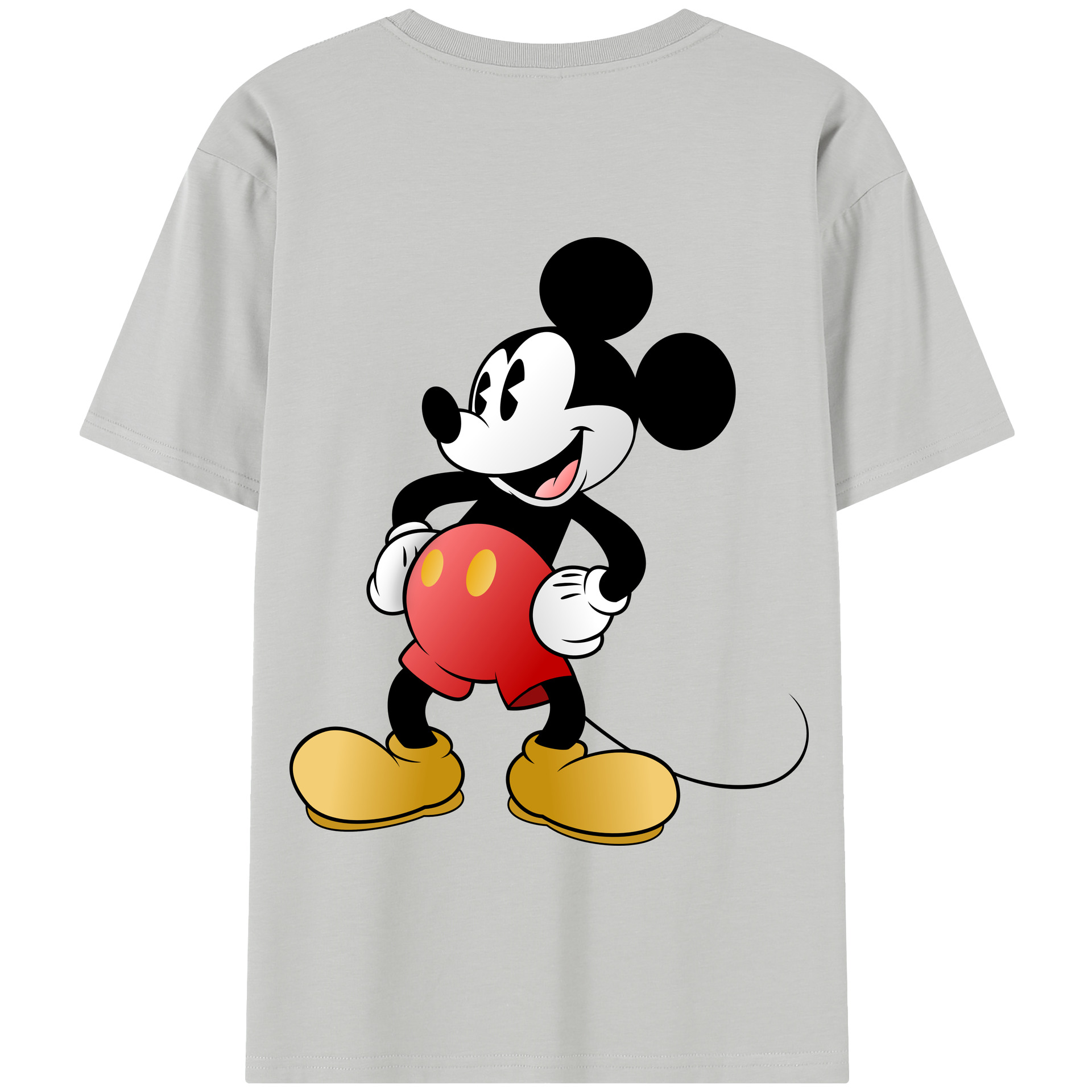 （画像用） ミッキーマウス Mickey Mouse 綿100％半袖Tシャツ（背面プリント）