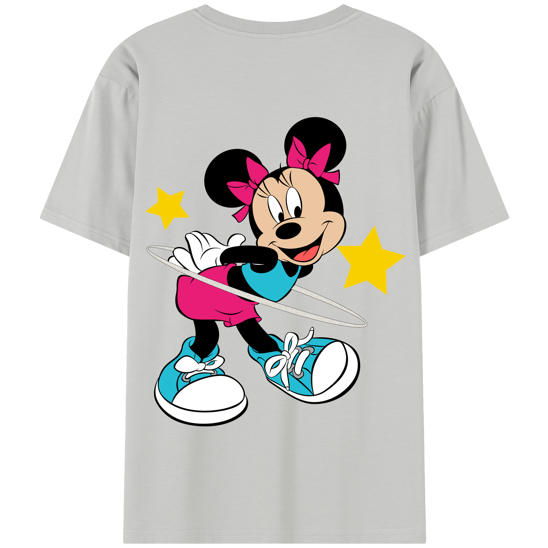 （画像用） ミッキーマウス Mickey Mouse 綿100％半袖Tシャツ（背面プリント）