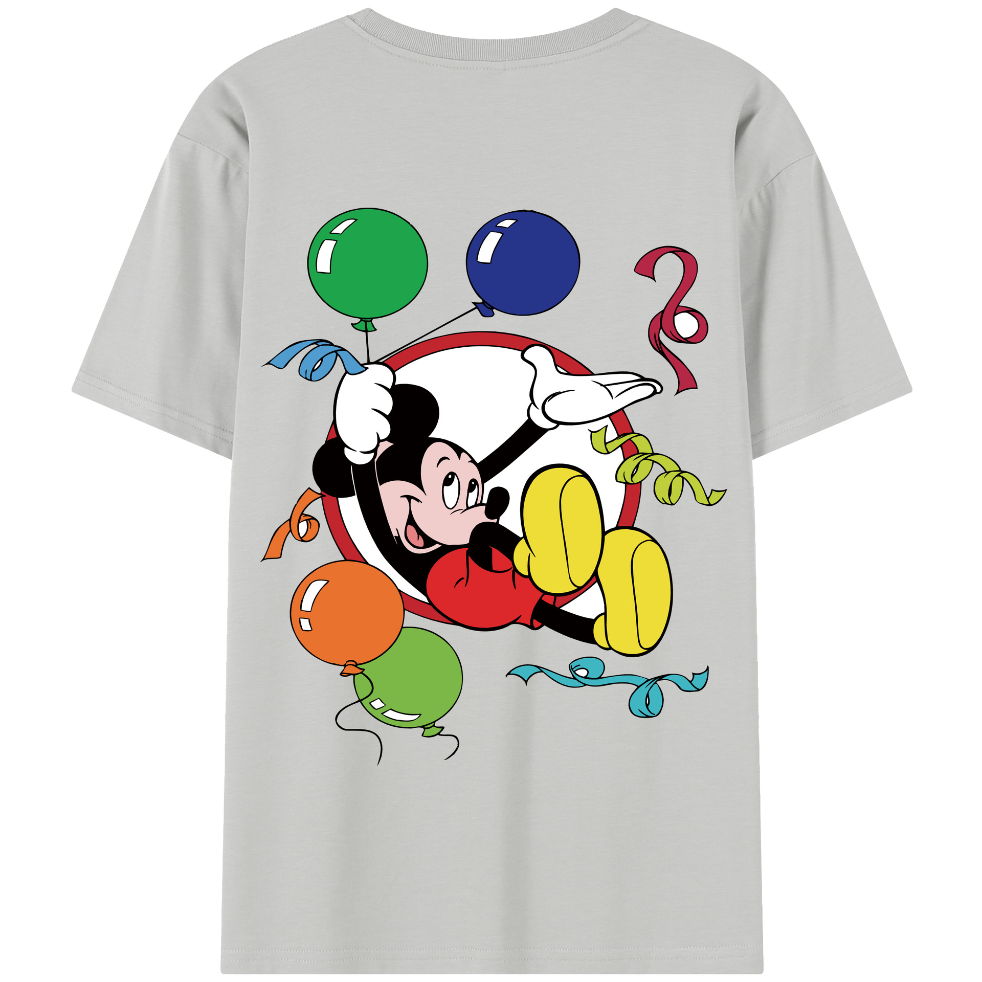 （画像用） ミッキーマウス Mickey Mouse 綿100％半袖Tシャツ（背面プリント）
