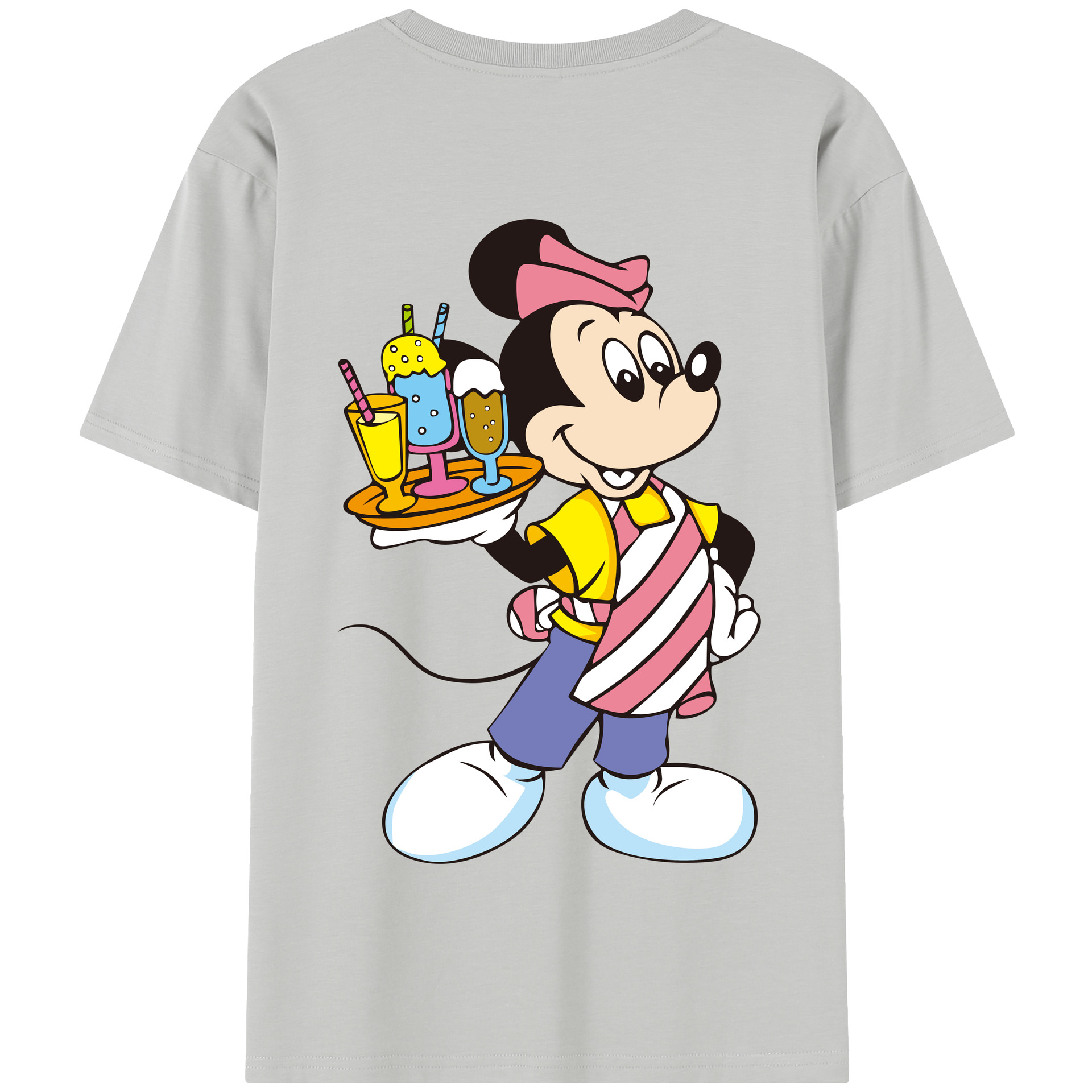 （画像用） ミッキーマウス Mickey Mouse 綿100％半袖Tシャツ（背面プリント）