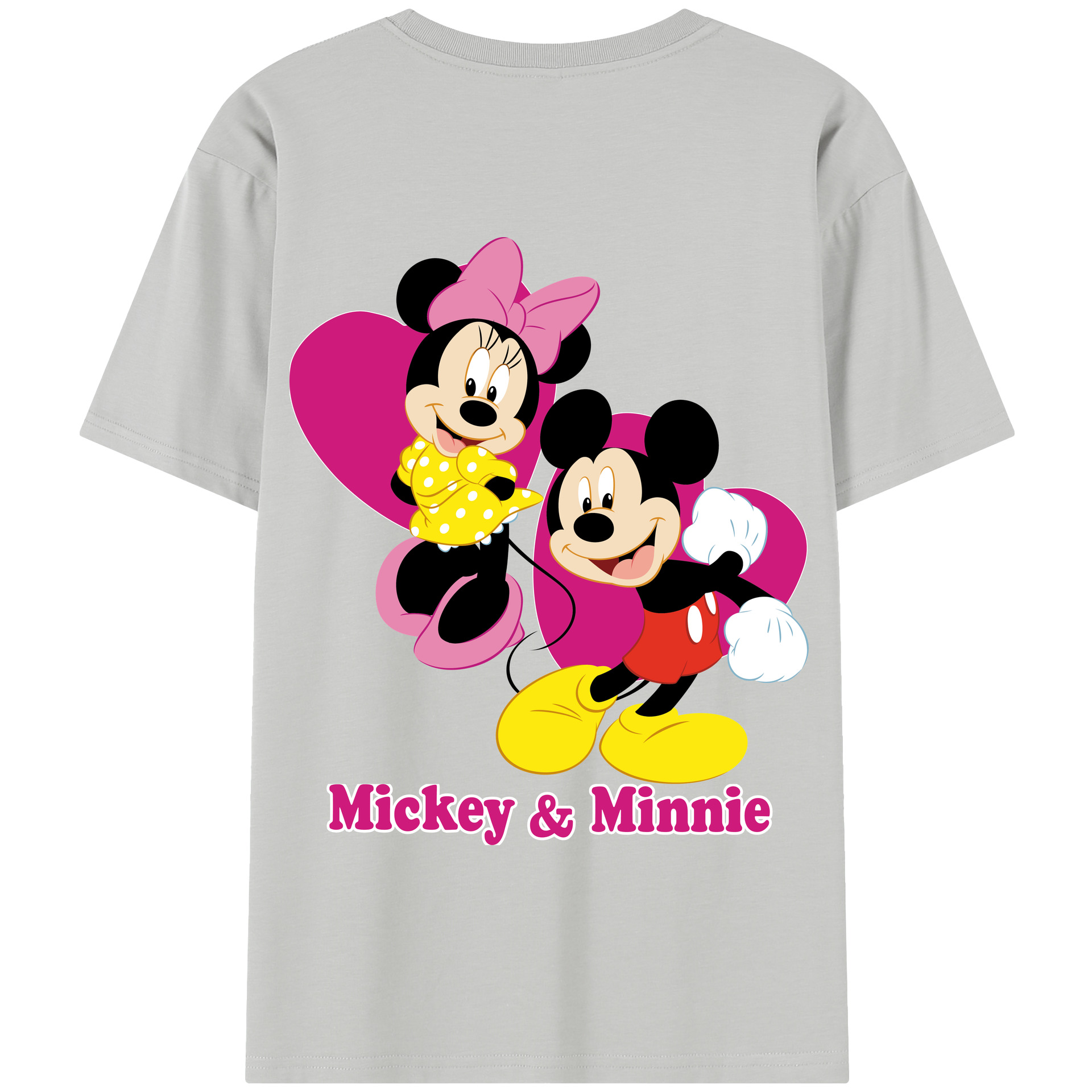 （画像用） ミッキーマウス Mickey Mouse 綿100％半袖Tシャツ（背面プリント）