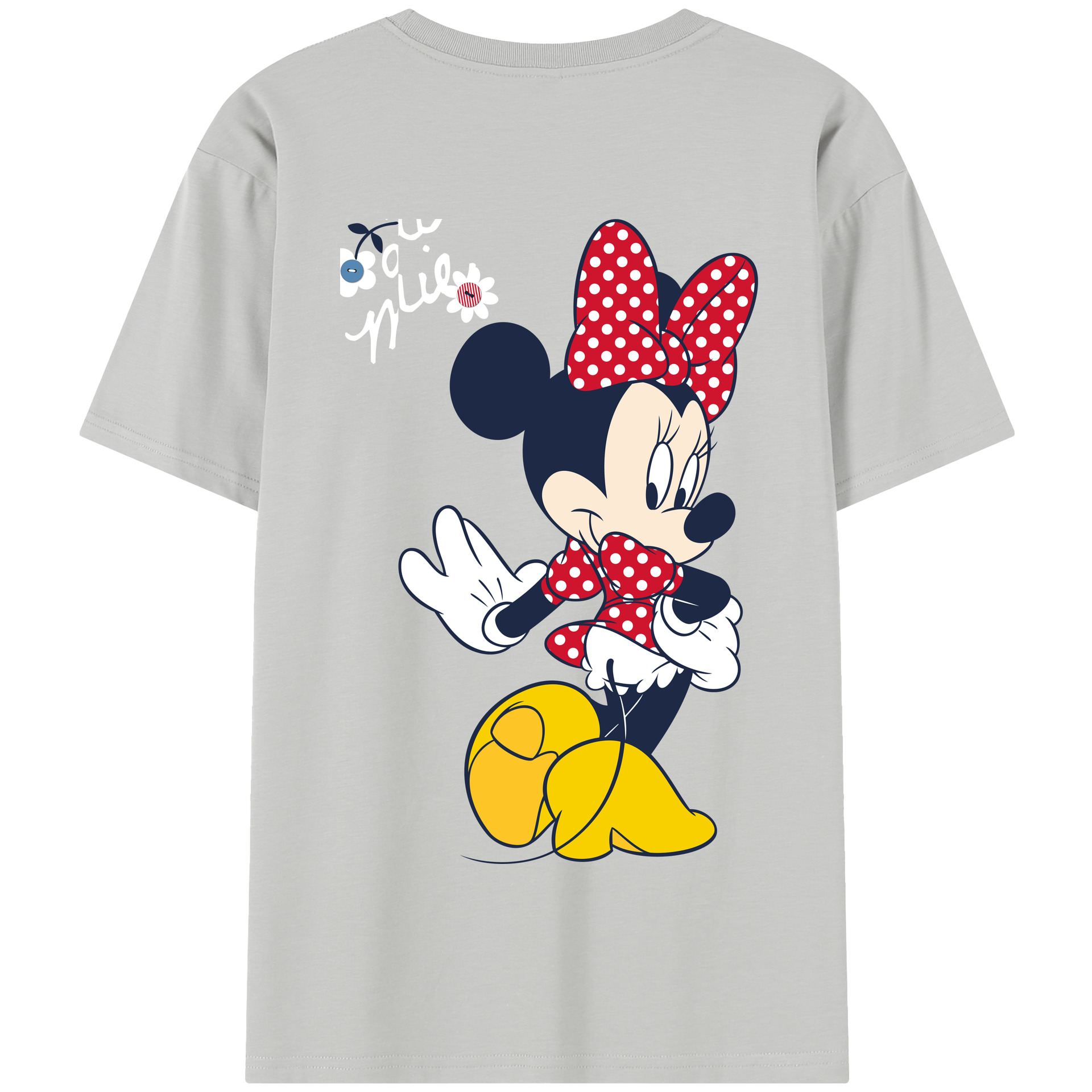 （画像用） ミッキーマウス Mickey Mouse 綿100％半袖Tシャツ（背面プリント）