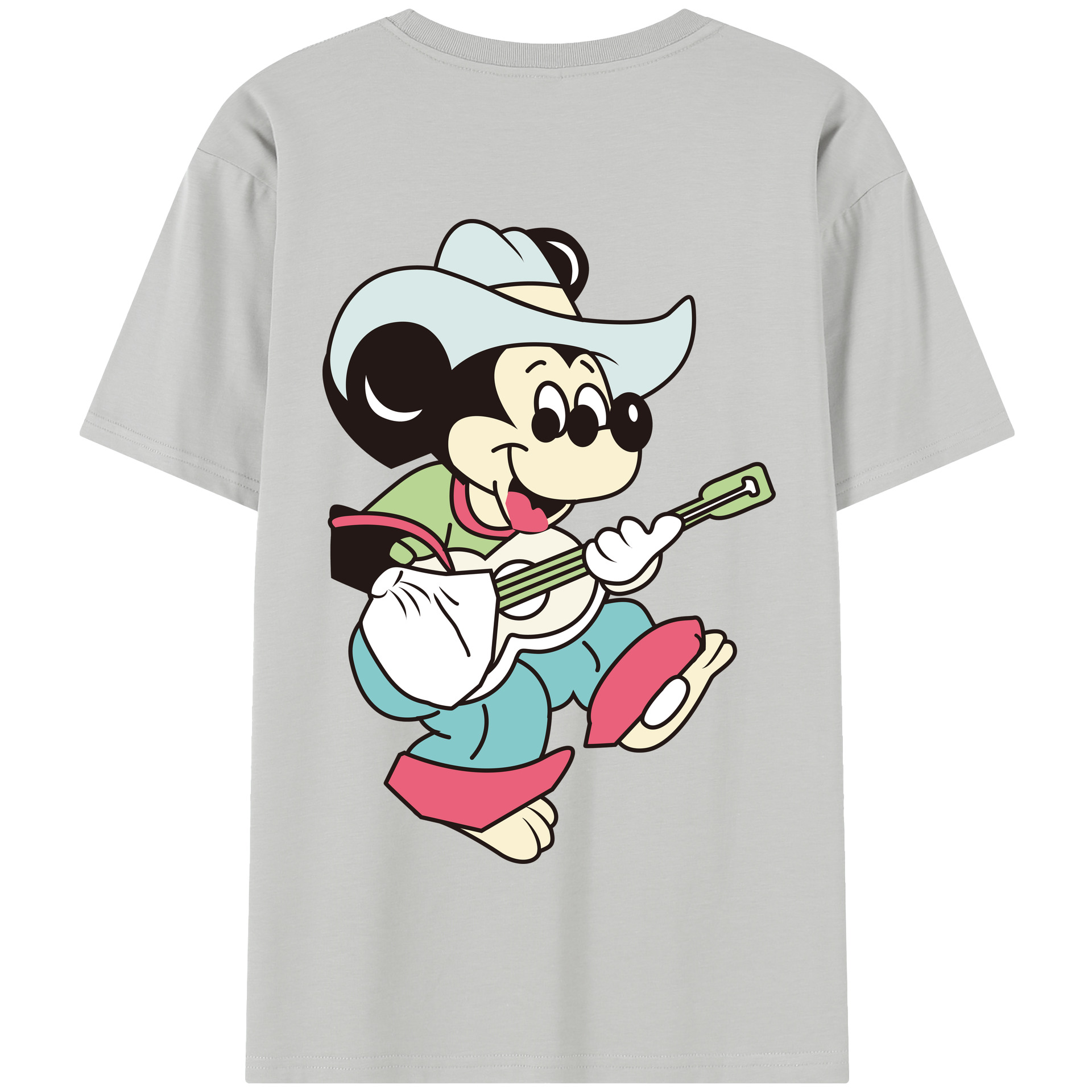 （画像用） ミッキーマウス Mickey Mouse 綿100％半袖Tシャツ（背面プリント）