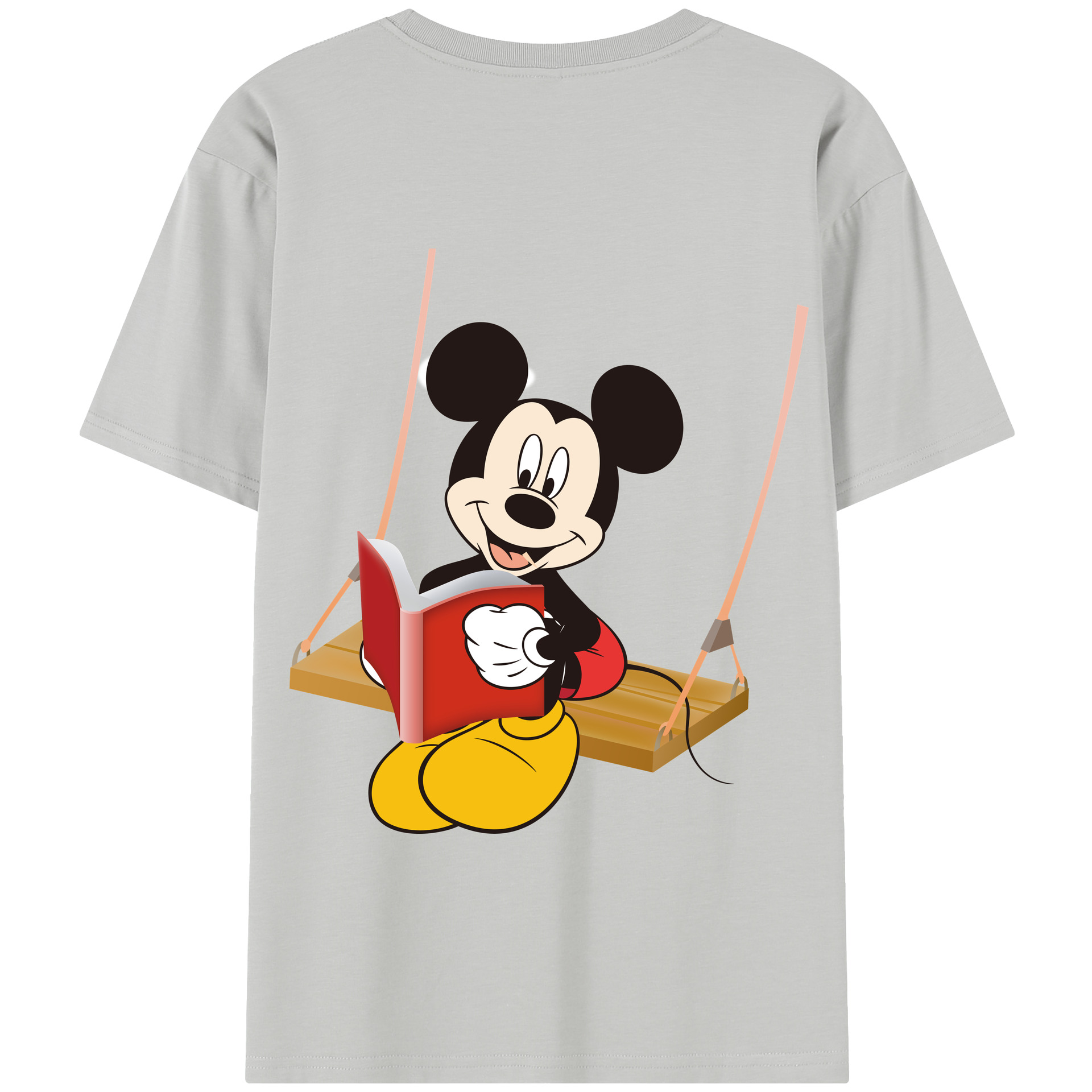 （画像用） ミッキーマウス Mickey Mouse 綿100％半袖Tシャツ（背面プリント）