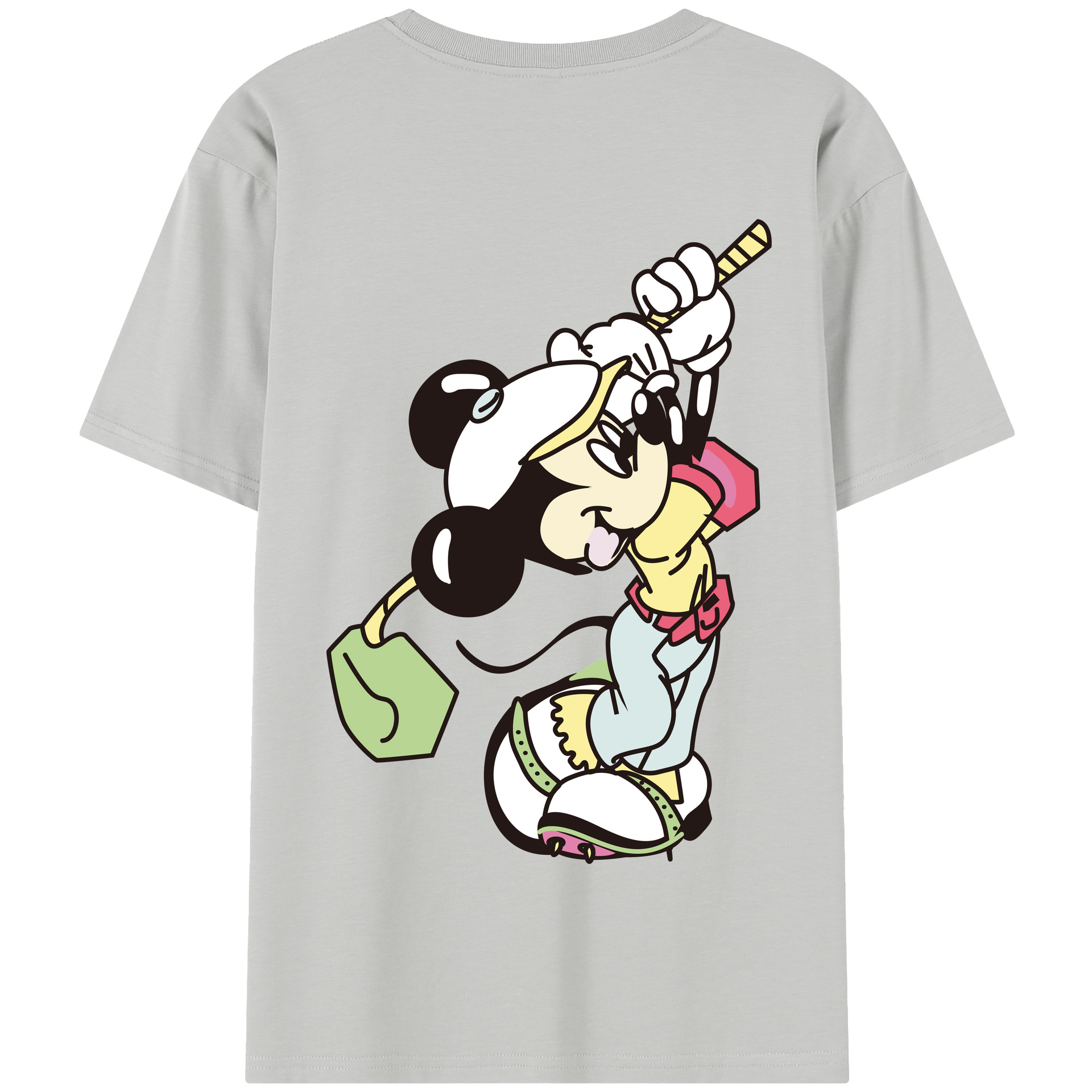 （画像用） ミッキーマウス Mickey Mouse 綿100％半袖Tシャツ（背面プリント）