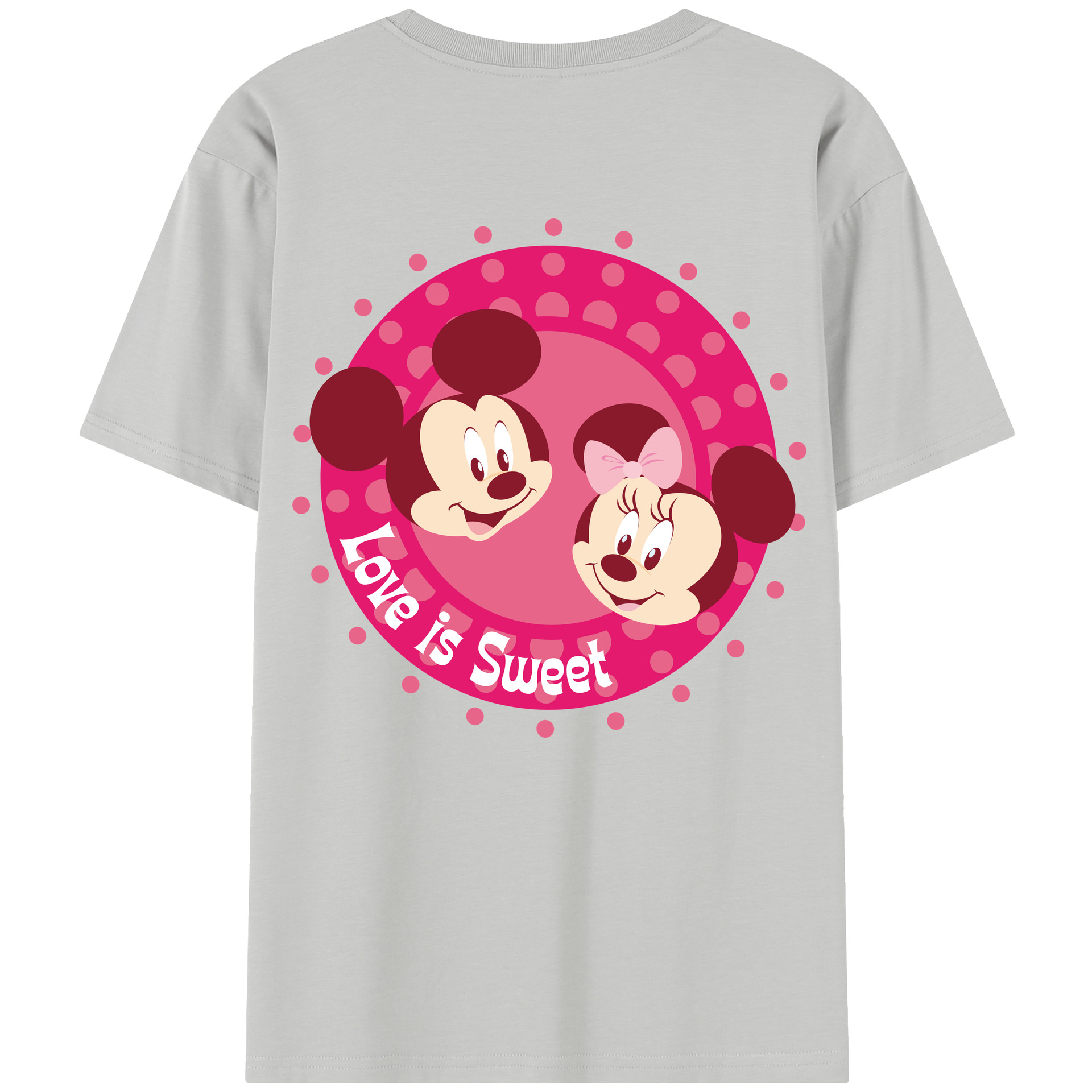 （画像用） ミッキーマウス Mickey Mouse 綿100％半袖Tシャツ（背面プリント）