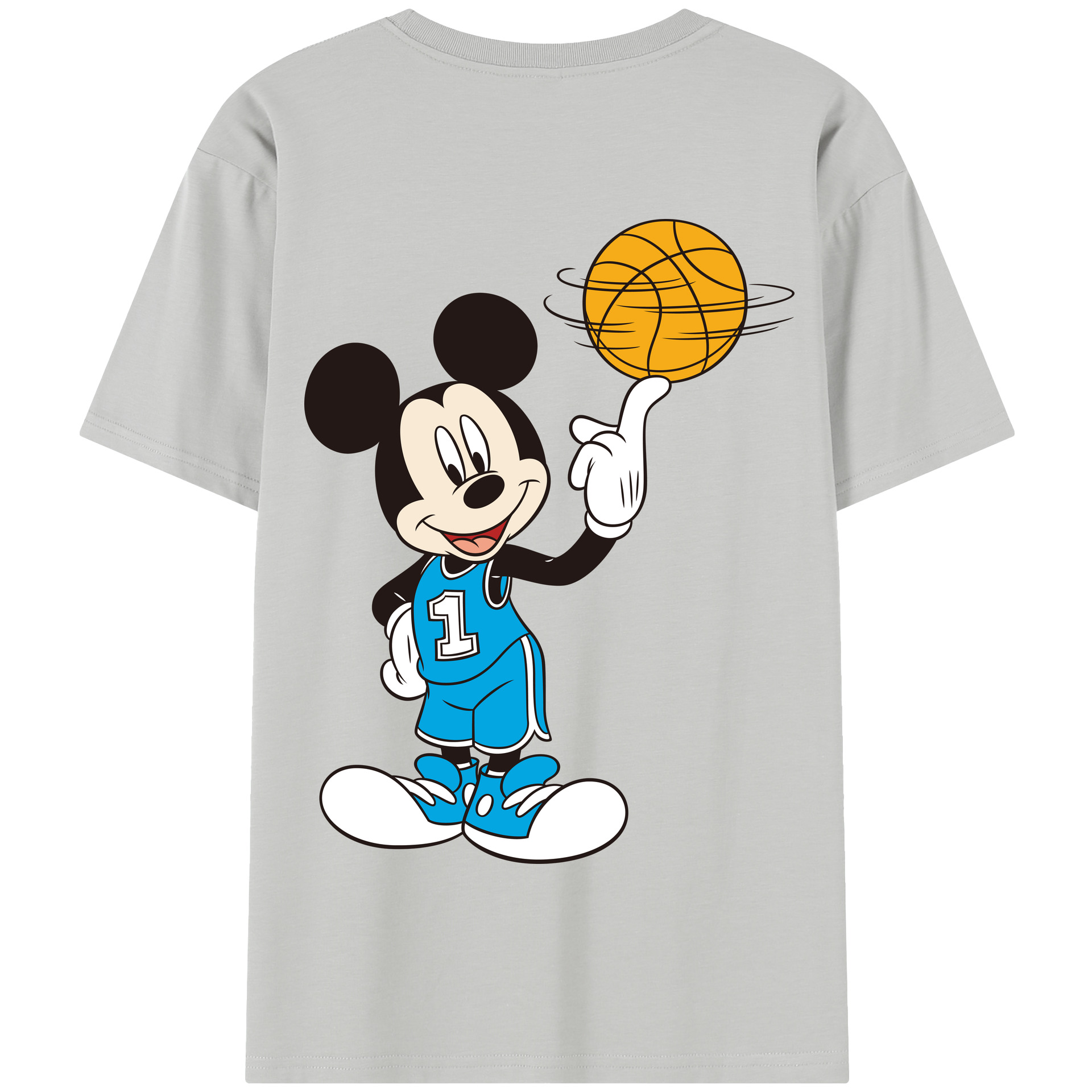 （画像用） ミッキーマウス Mickey Mouse 綿100％半袖Tシャツ（背面プリント）