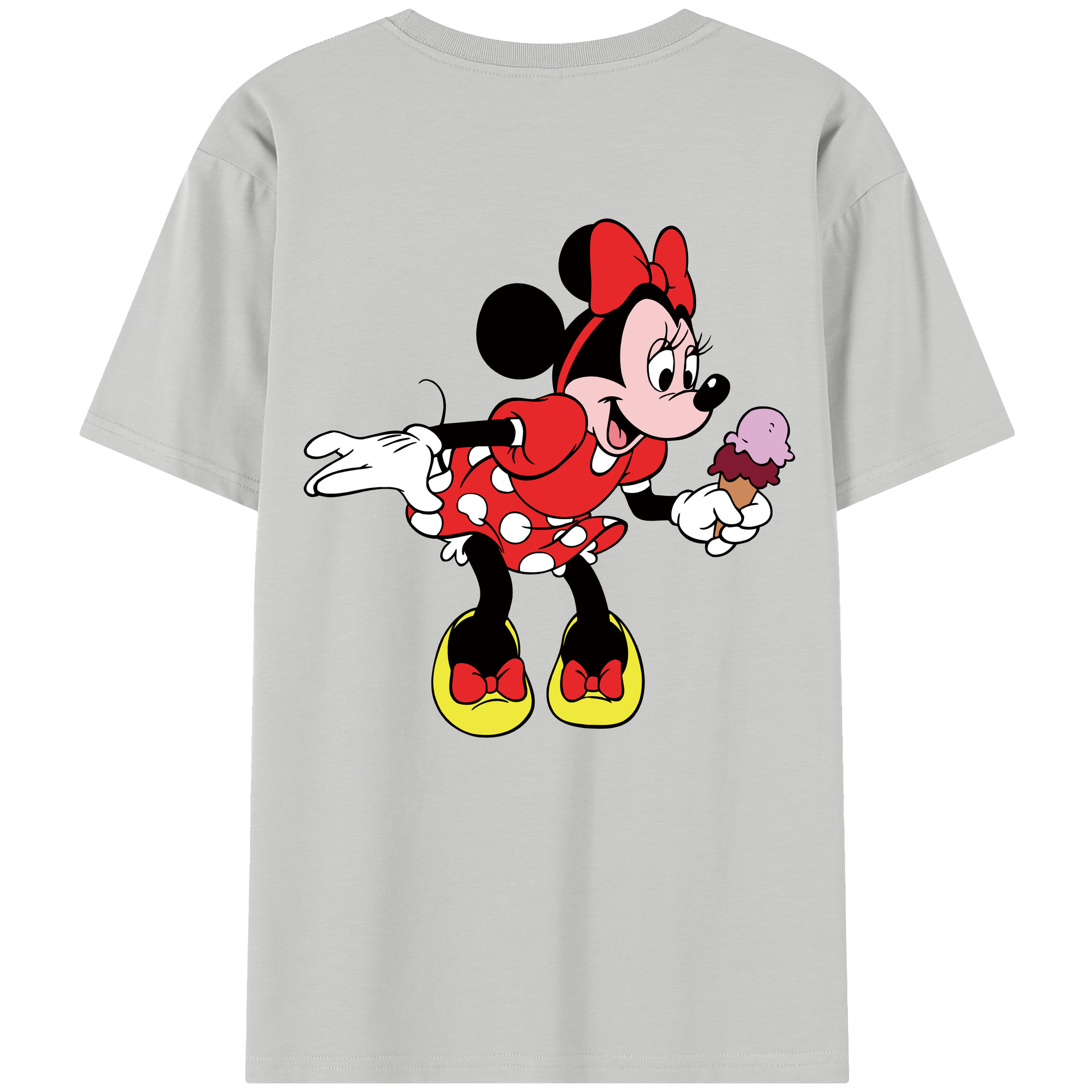 （画像用） ミッキーマウス Mickey Mouse 綿100％半袖Tシャツ（背面プリント）
