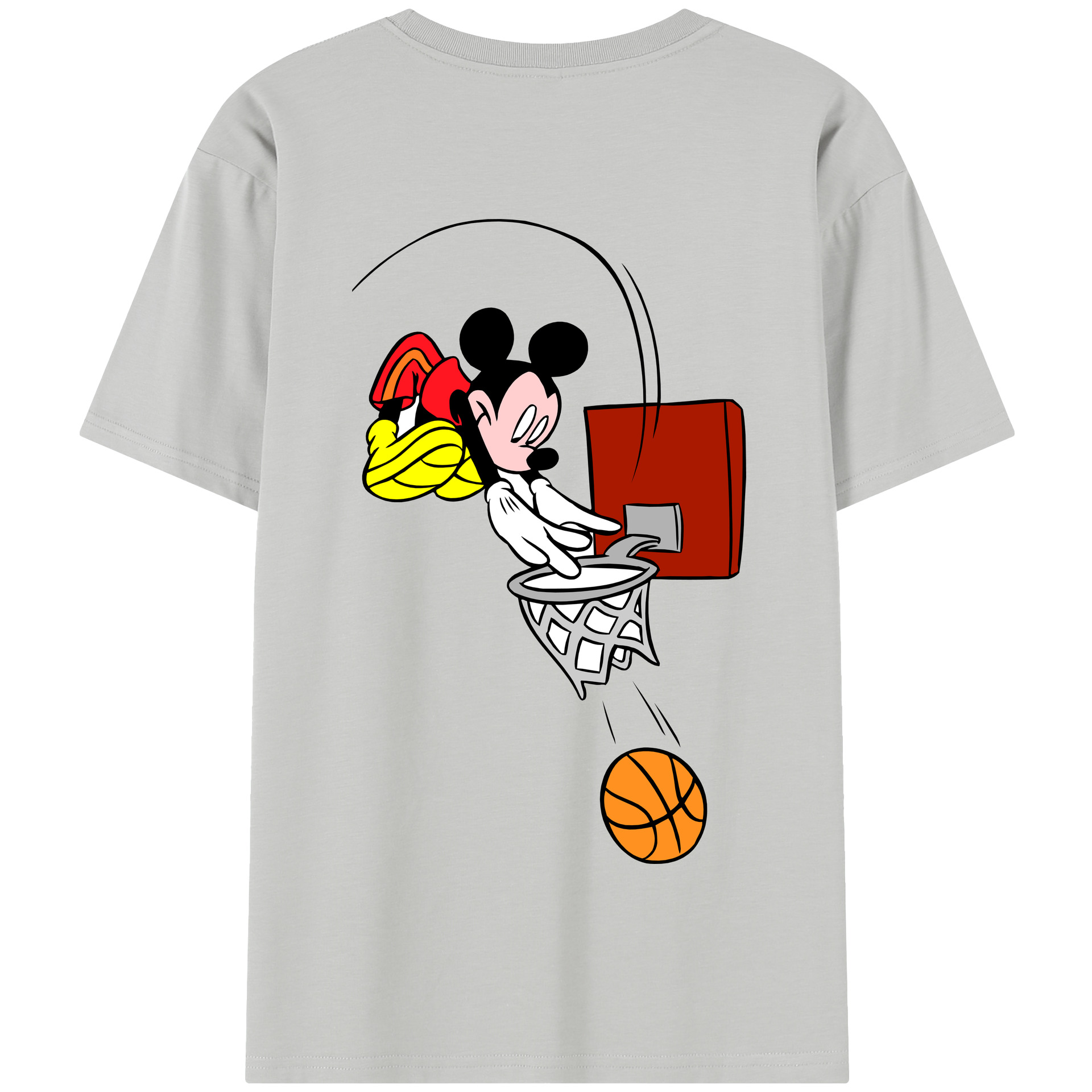 （画像用） ミッキーマウス Mickey Mouse 綿100％半袖Tシャツ（背面プリント）