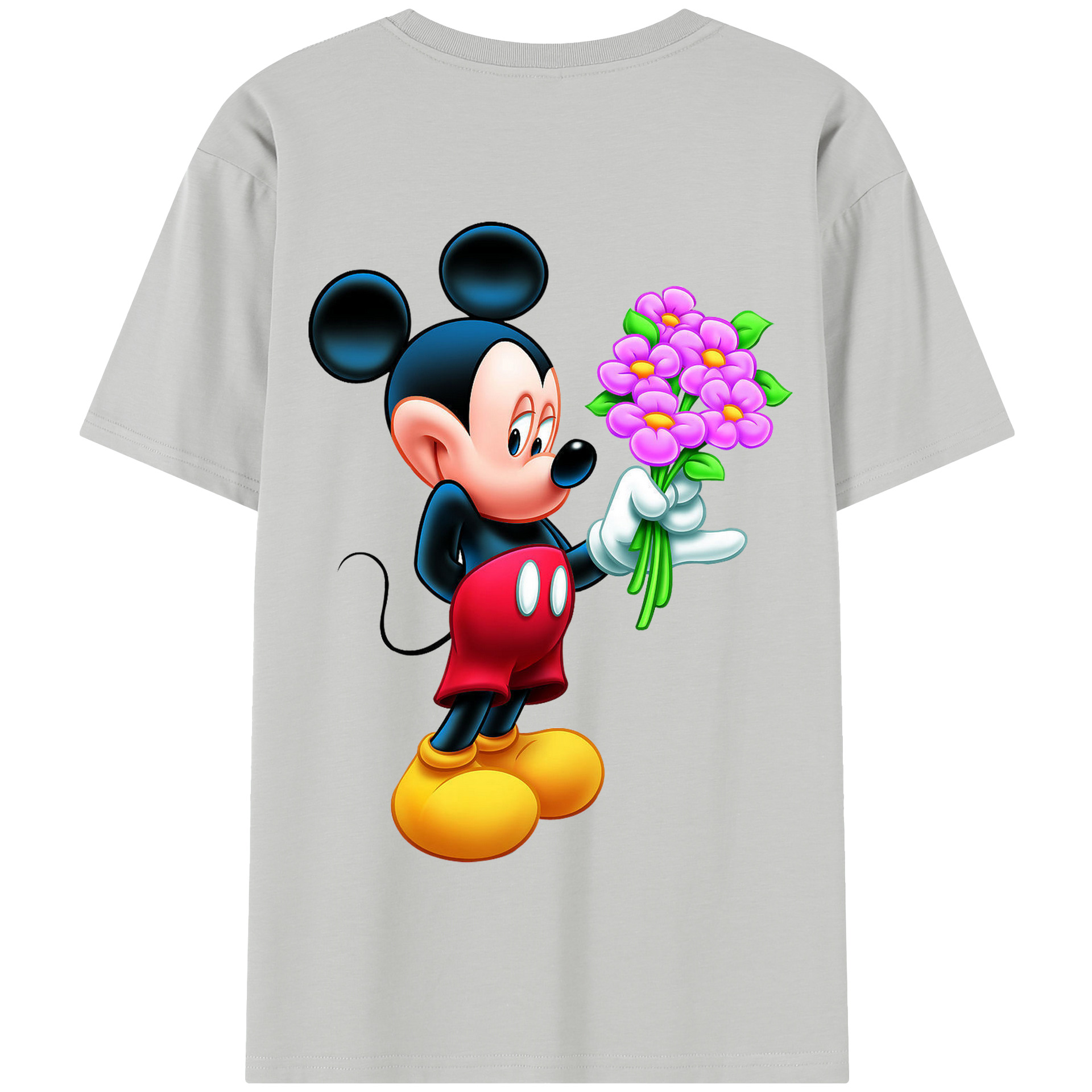 （画像用） ミッキーマウス Mickey Mouse 綿100％半袖Tシャツ（背面プリント）