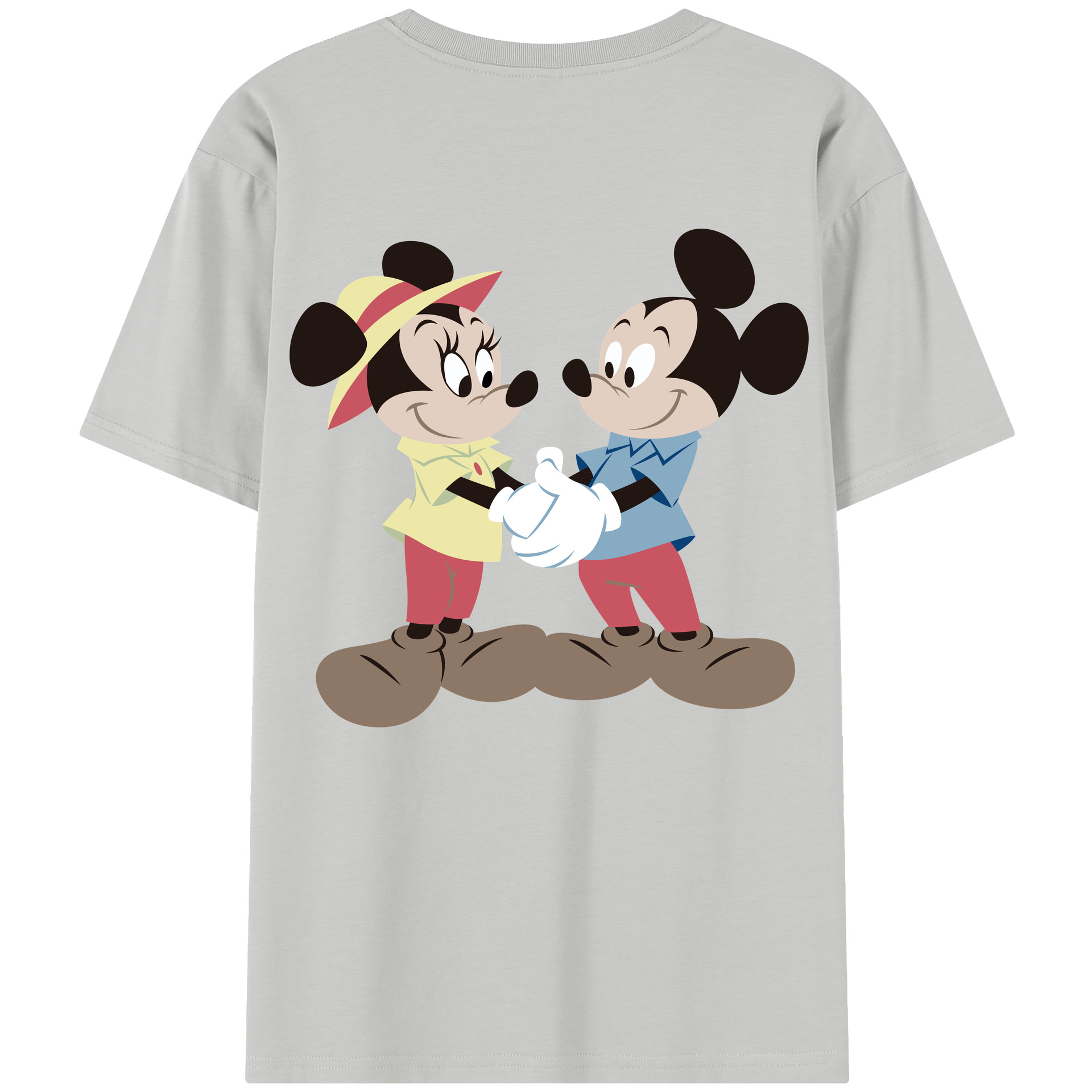 （画像用） ミッキーマウス Mickey Mouse 綿100％半袖Tシャツ（背面プリント）