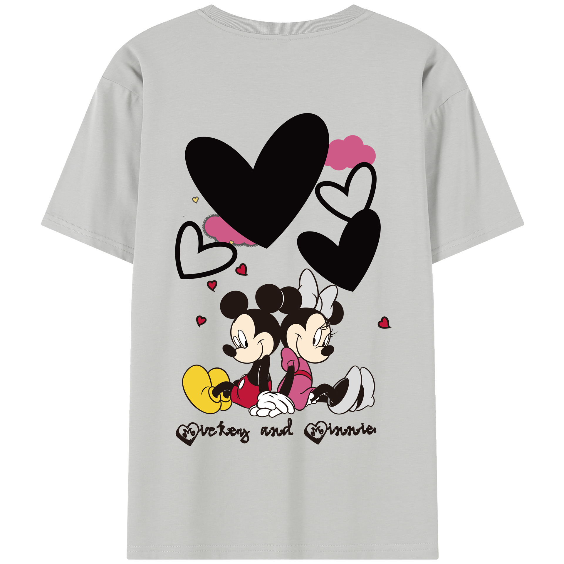 （画像用） ミッキーマウス Mickey Mouse 綿100％半袖Tシャツ（背面プリント）