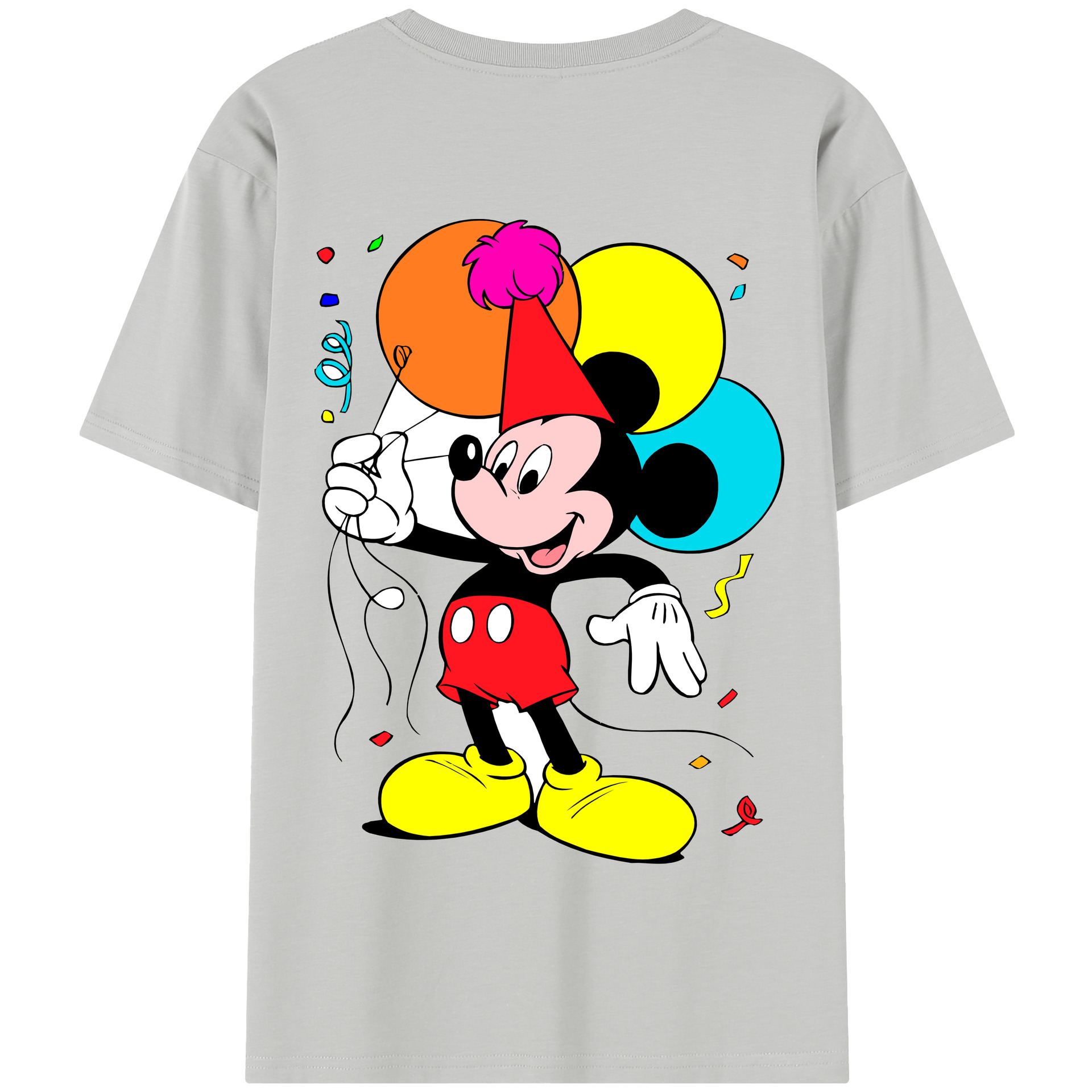 （画像用） ミッキーマウス Mickey Mouse 綿100％半袖Tシャツ（背面プリント）