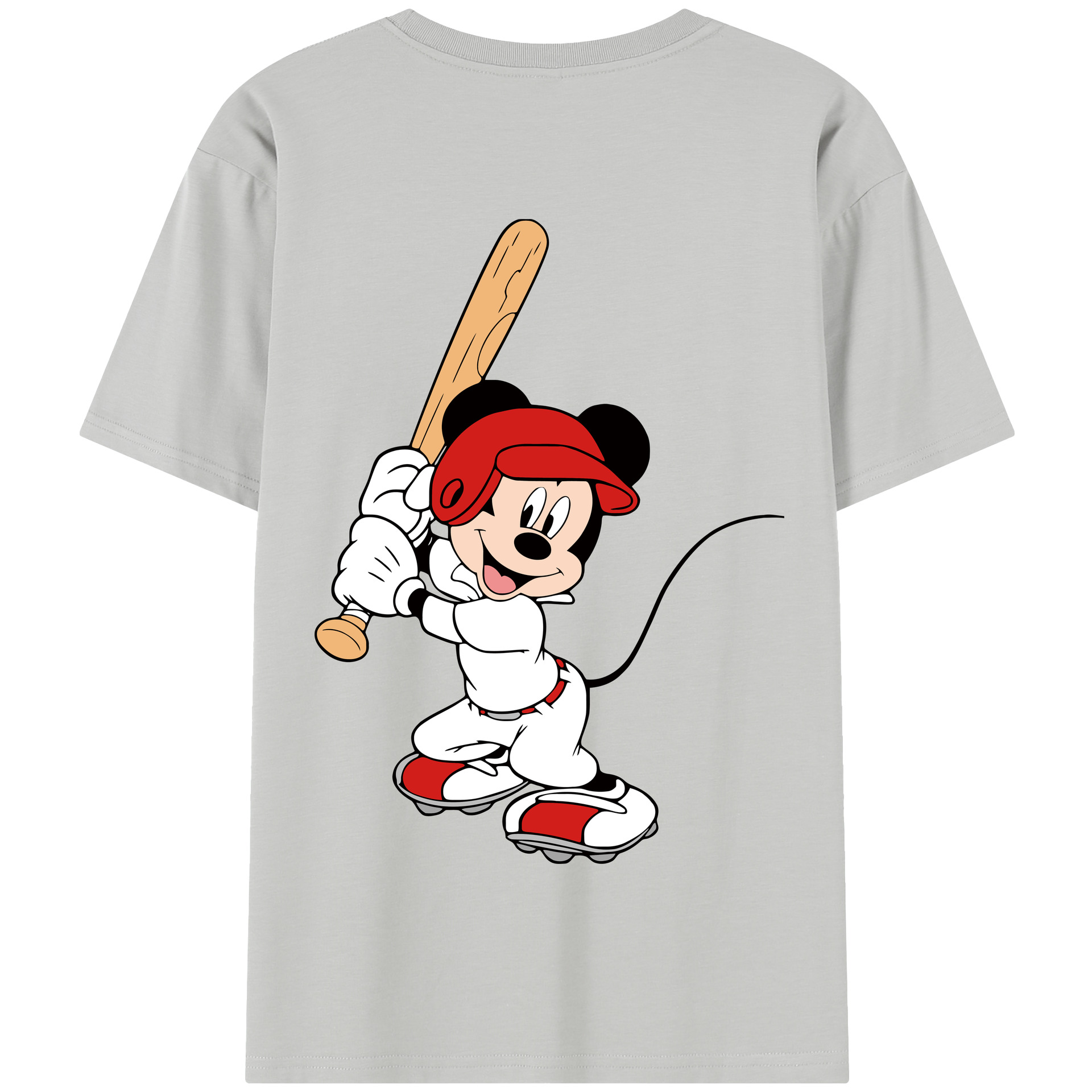 （画像用） ミッキーマウス Mickey Mouse 綿100％半袖Tシャツ（背面プリント）