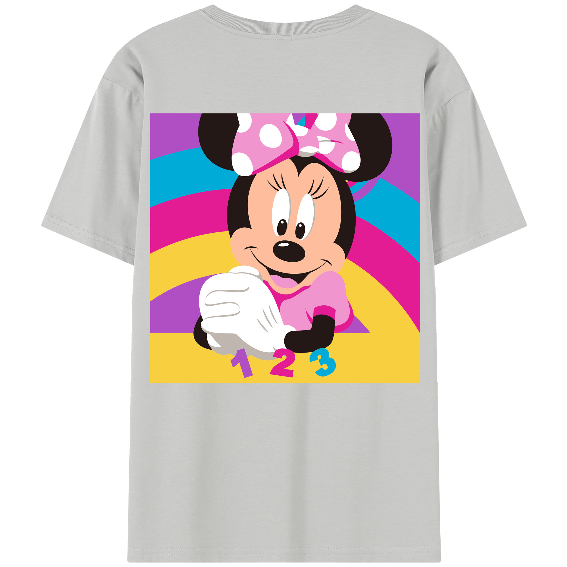 （画像用） ミッキーマウス Mickey Mouse 綿100％半袖Tシャツ（背面プリント）