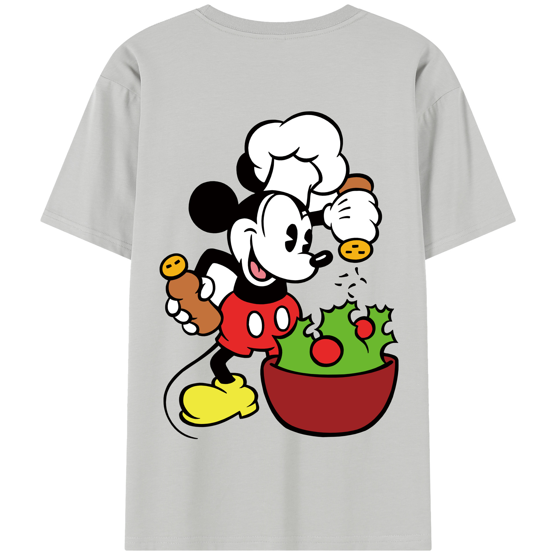 （画像用） ミッキーマウス Mickey Mouse 綿100％半袖Tシャツ（背面プリント）