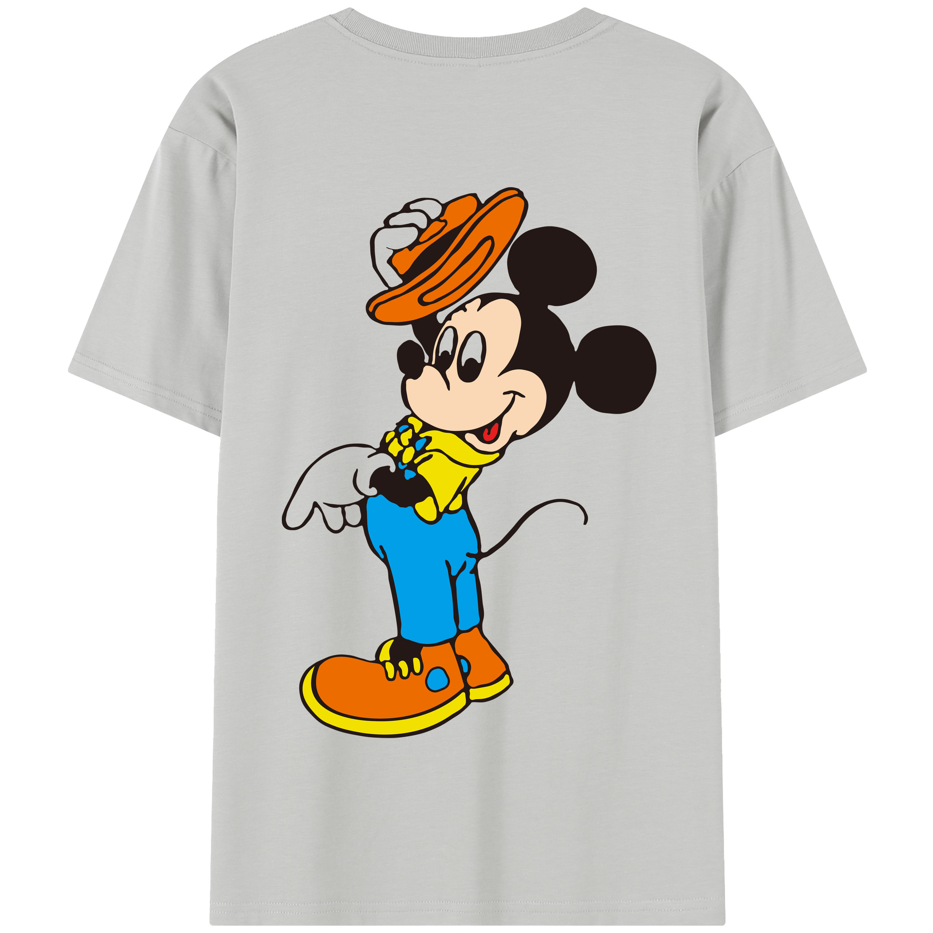 （画像用） ミッキーマウス Mickey Mouse 綿100％半袖Tシャツ（背面プリント）