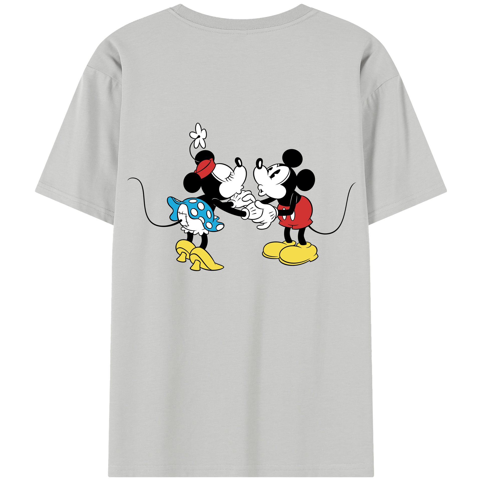 （画像用） ミッキーマウス Mickey Mouse 綿100％半袖Tシャツ（背面プリント）