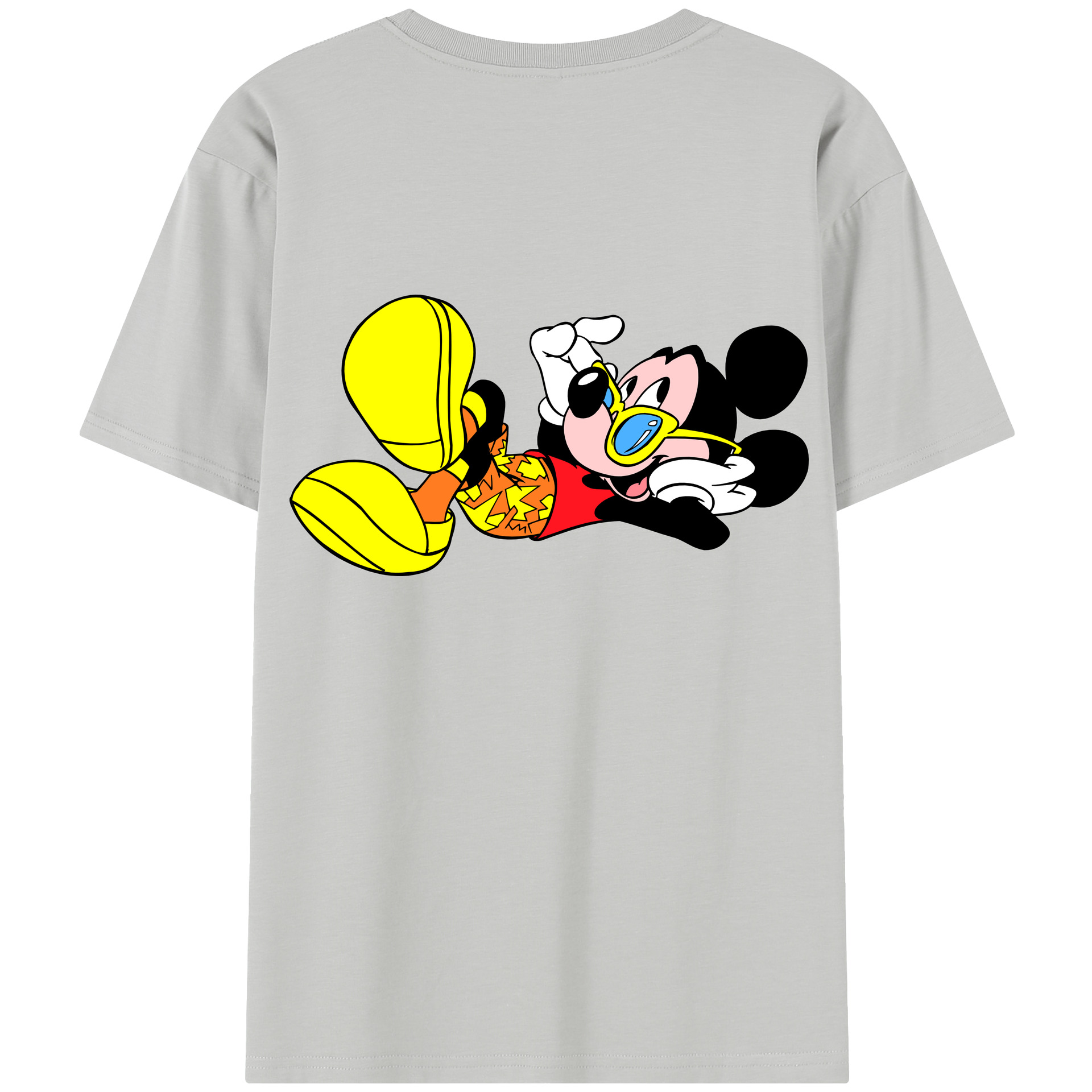 （画像用） ミッキーマウス Mickey Mouse 綿100％半袖Tシャツ（背面プリント）
