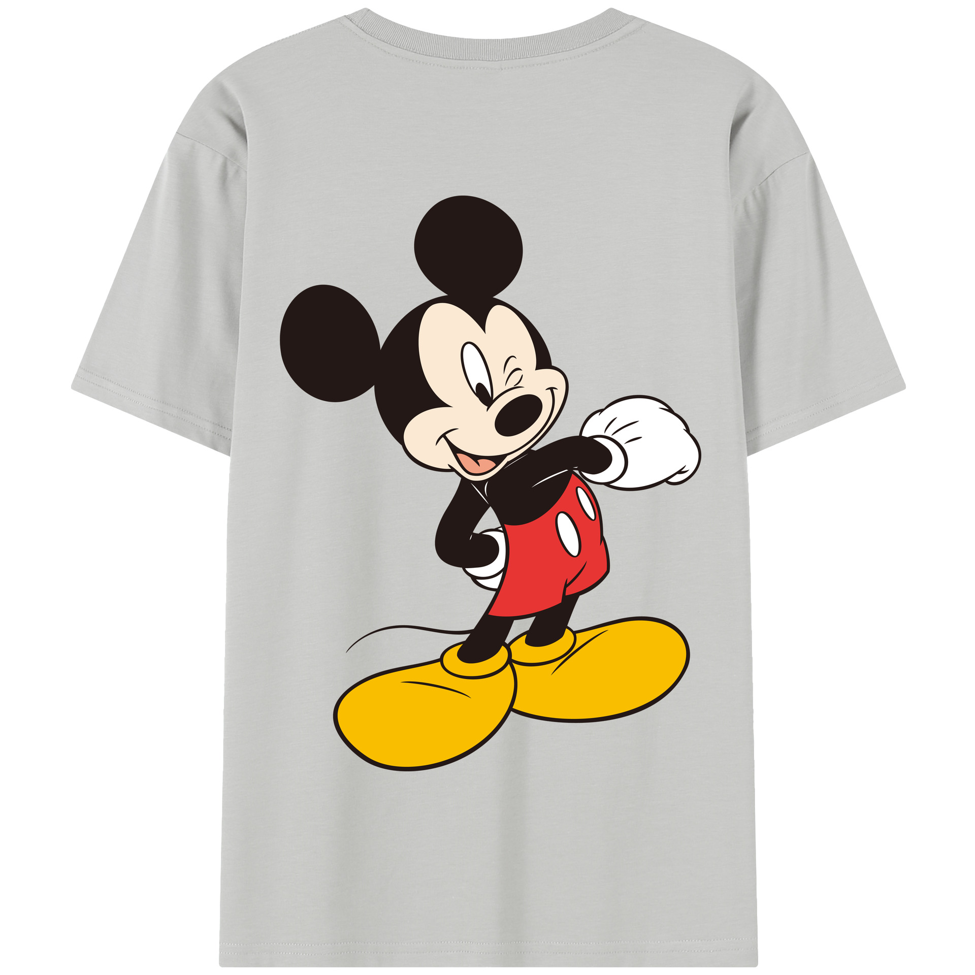 （画像用） ミッキーマウス Mickey Mouse 綿100％半袖Tシャツ（背面プリント）
