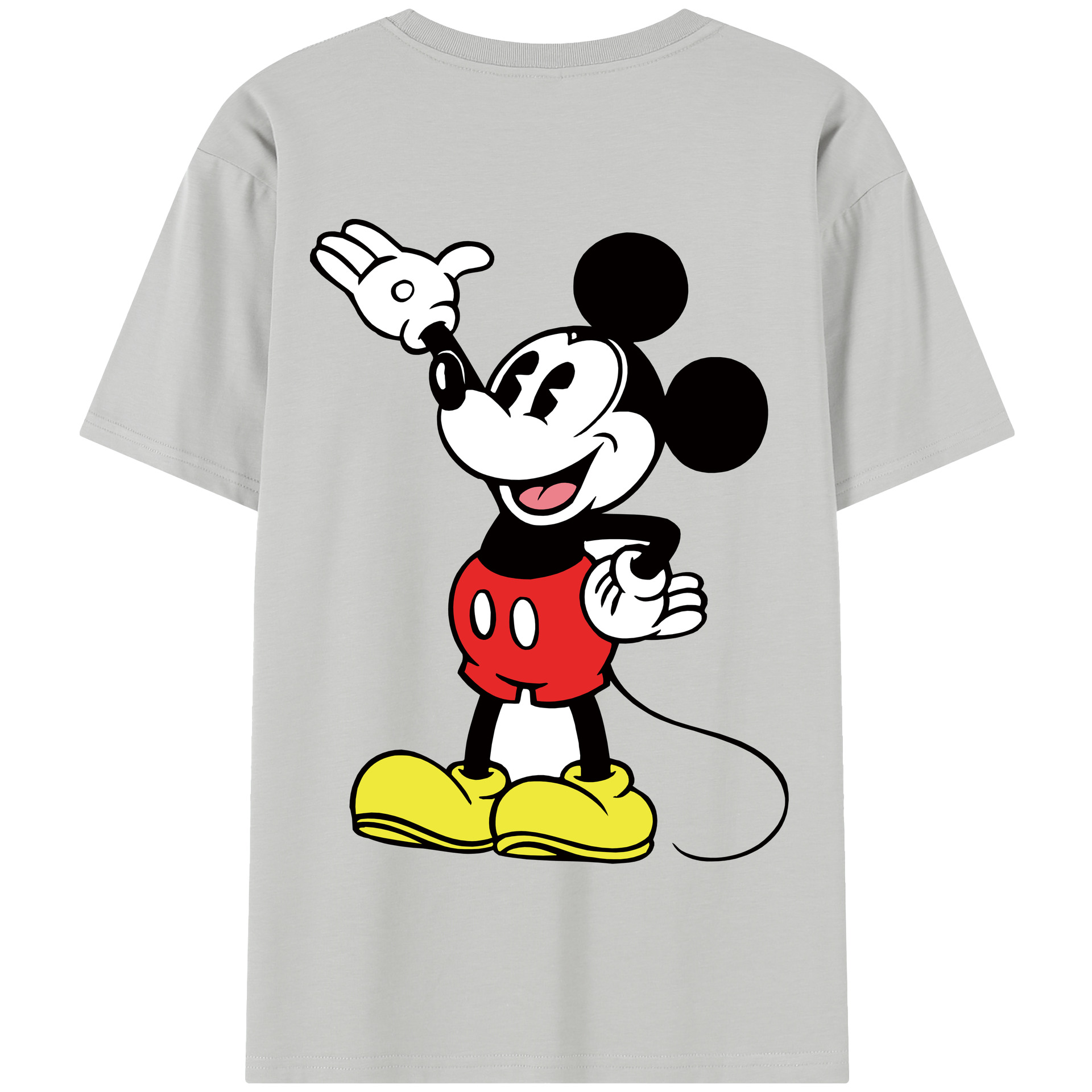 （画像用） ミッキーマウス Mickey Mouse 綿100％半袖Tシャツ（背面プリント）