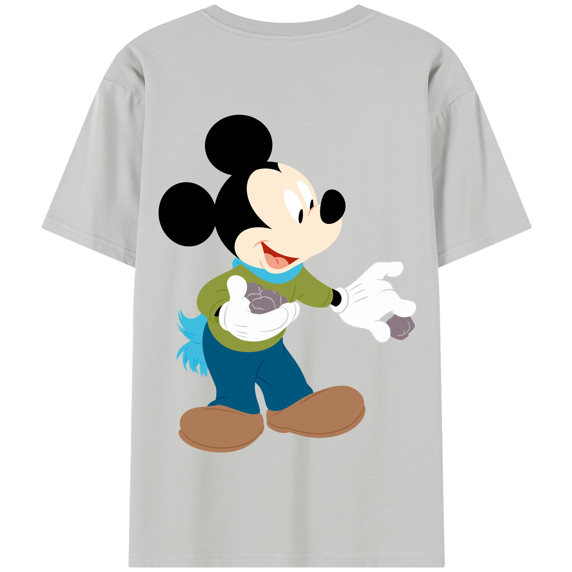 （画像用） ミッキーマウス Mickey Mouse 綿100％半袖Tシャツ（背面プリント）