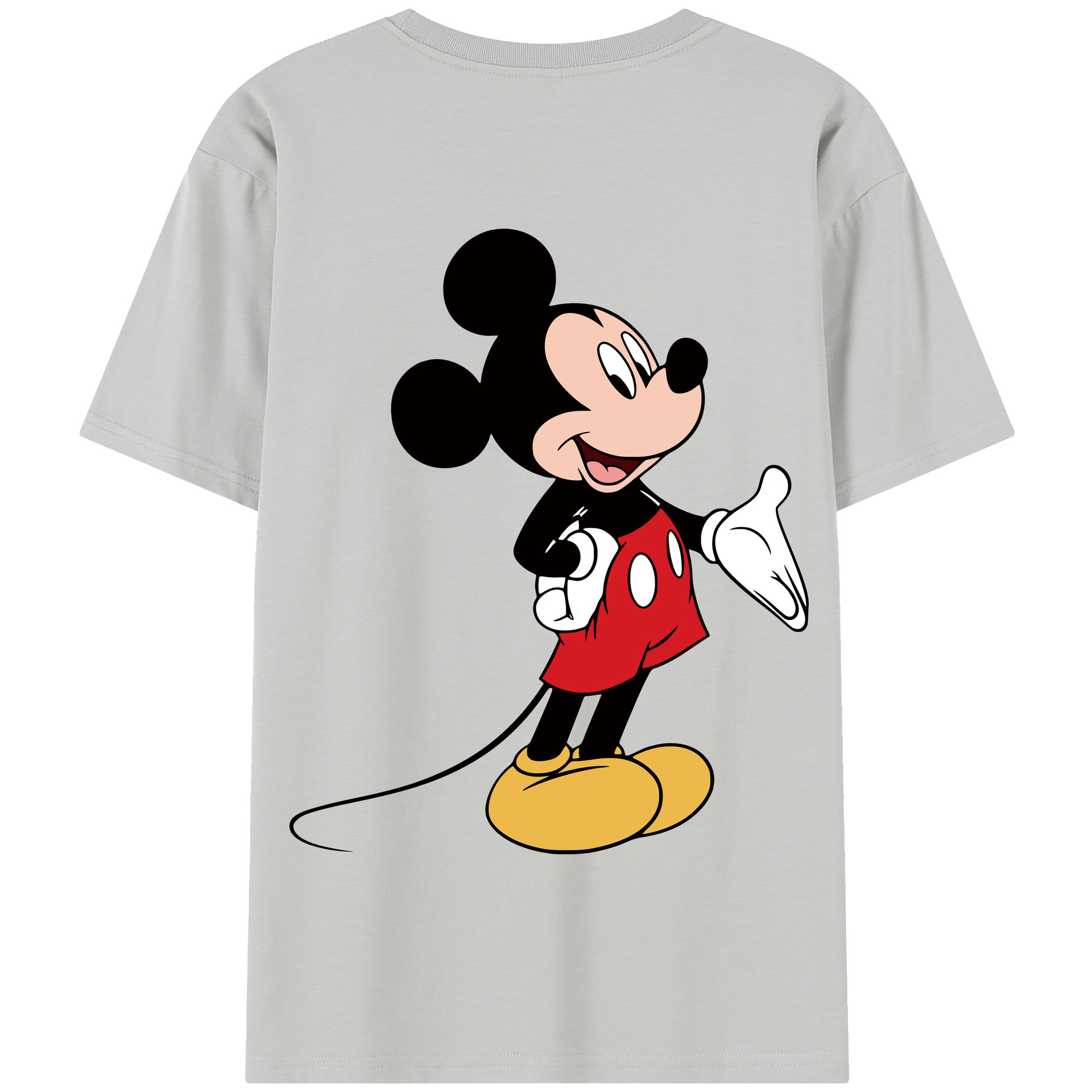 （画像用） ミッキーマウス Mickey Mouse 綿100％半袖Tシャツ（背面プリント）