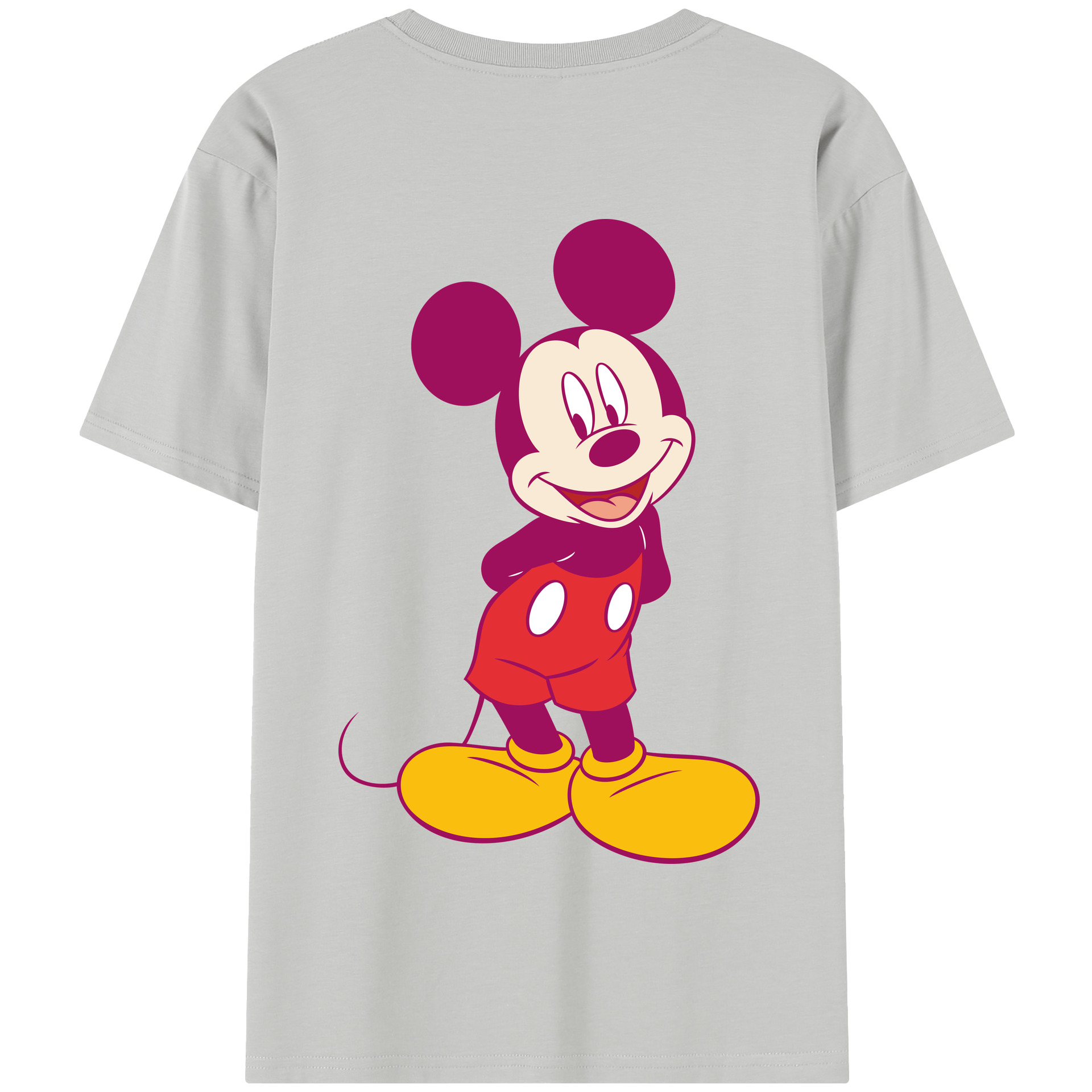 （画像用） ミッキーマウス Mickey Mouse 綿100％半袖Tシャツ（背面プリント）