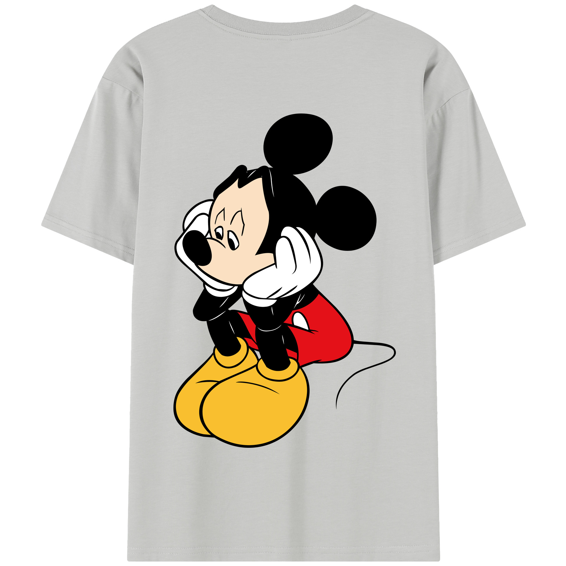 （画像用） ミッキーマウス Mickey Mouse 綿100％半袖Tシャツ（背面プリント）