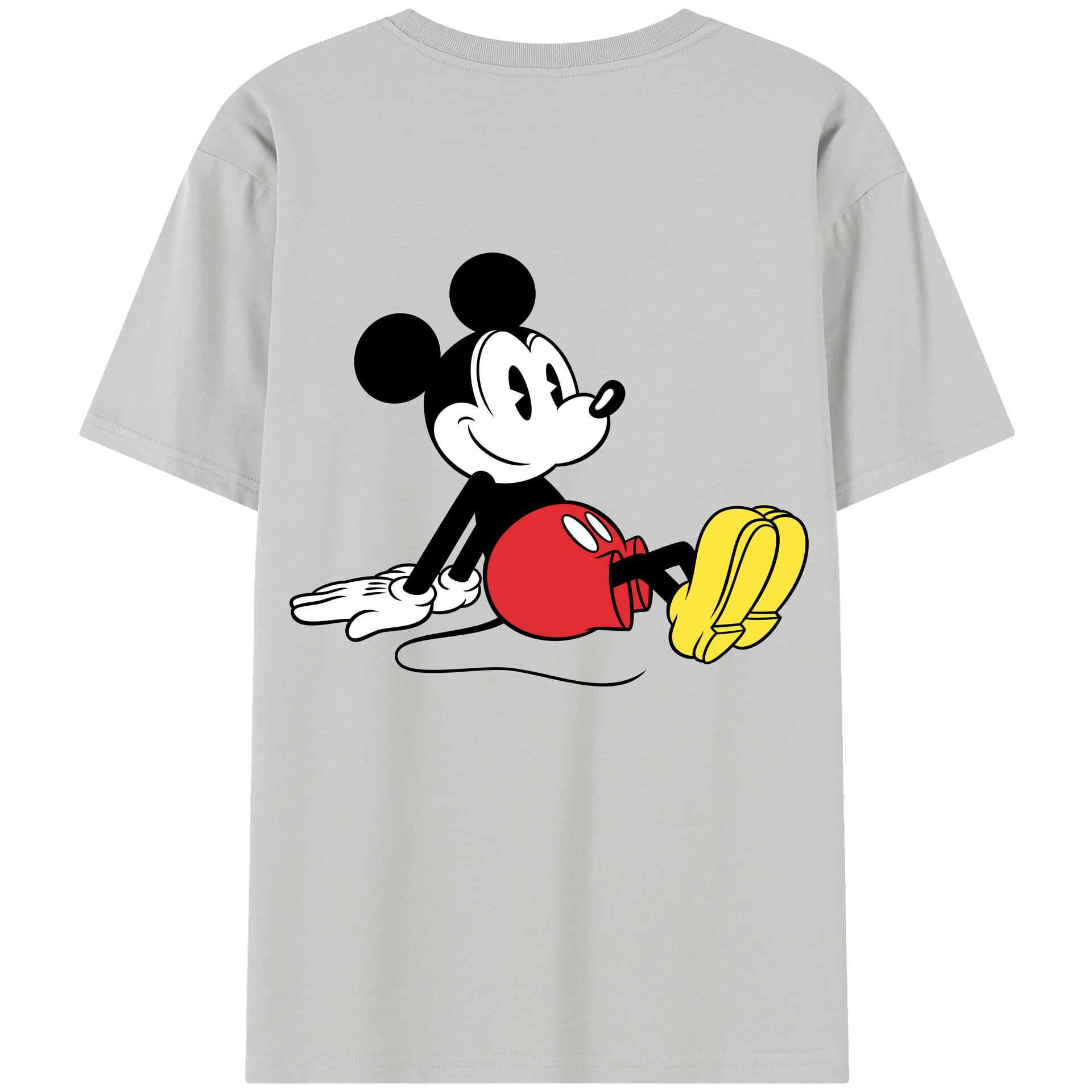 （画像用） ミッキーマウス Mickey Mouse 綿100％半袖Tシャツ（背面プリント）