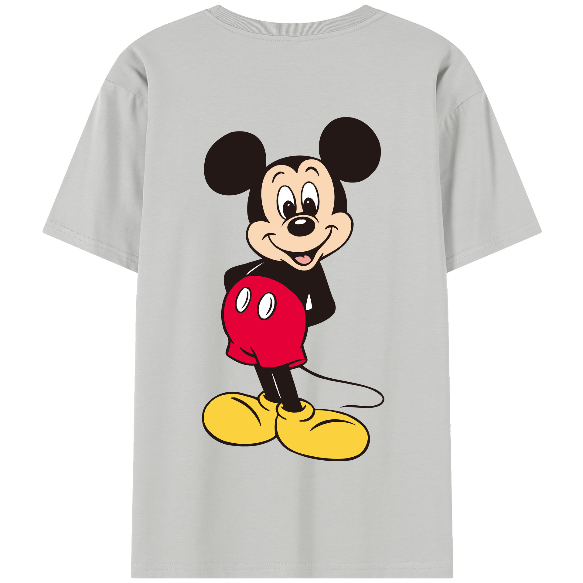 （画像用） ミッキーマウス Mickey Mouse 綿100％半袖Tシャツ（背面プリント）