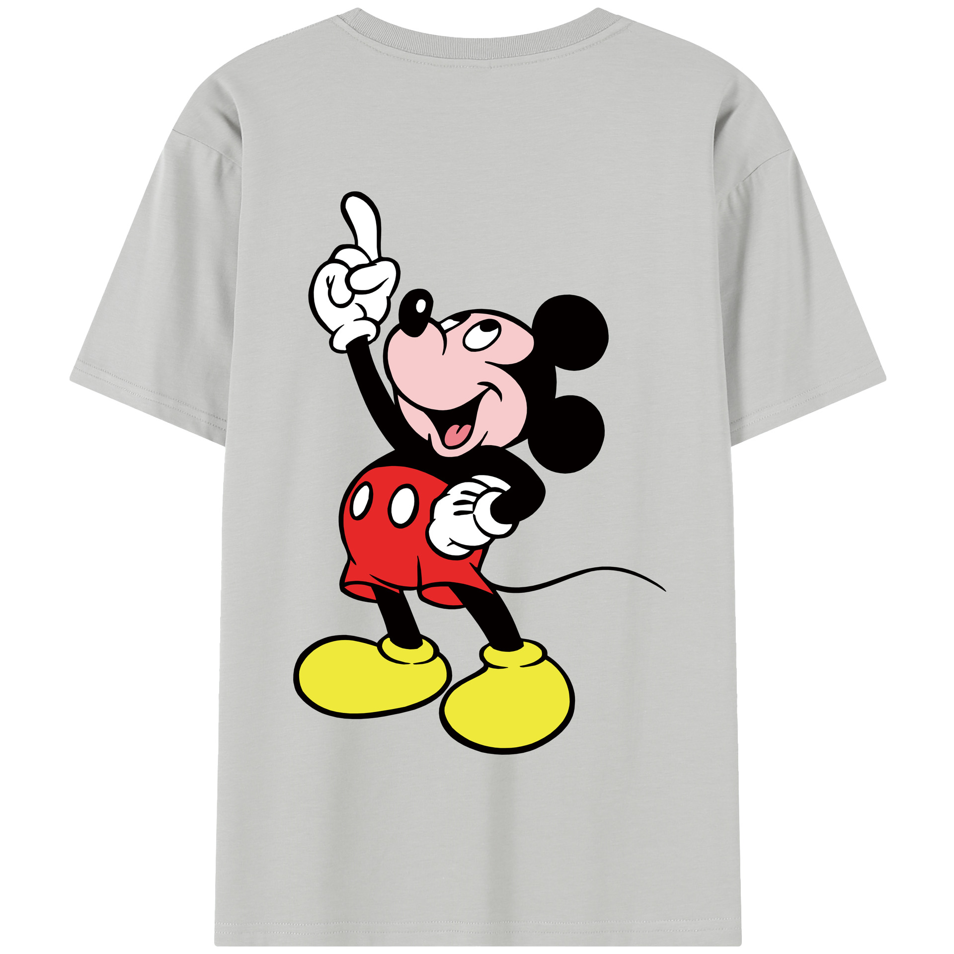 （画像用） ミッキーマウス Mickey Mouse 綿100％半袖Tシャツ（背面プリント）