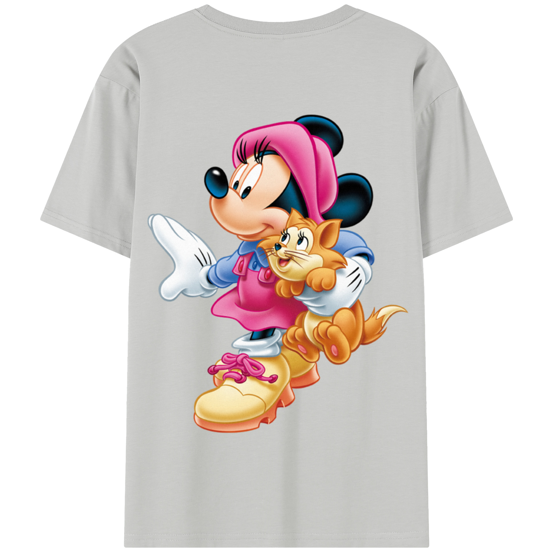 （画像用） ミッキーマウス Mickey Mouse 綿100％半袖Tシャツ（背面プリント）