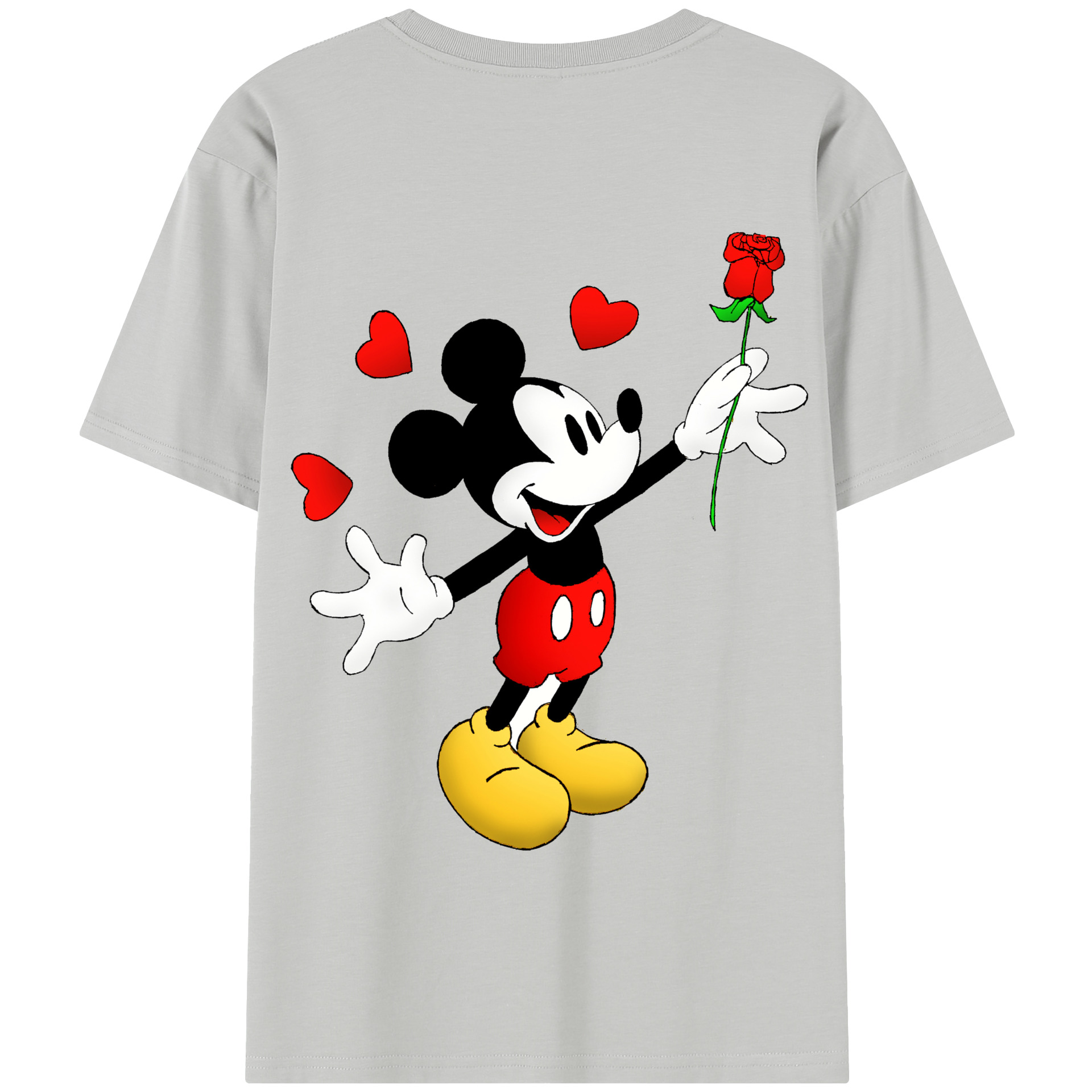 （画像用） ミッキーマウス Mickey Mouse 綿100％半袖Tシャツ（背面プリント）