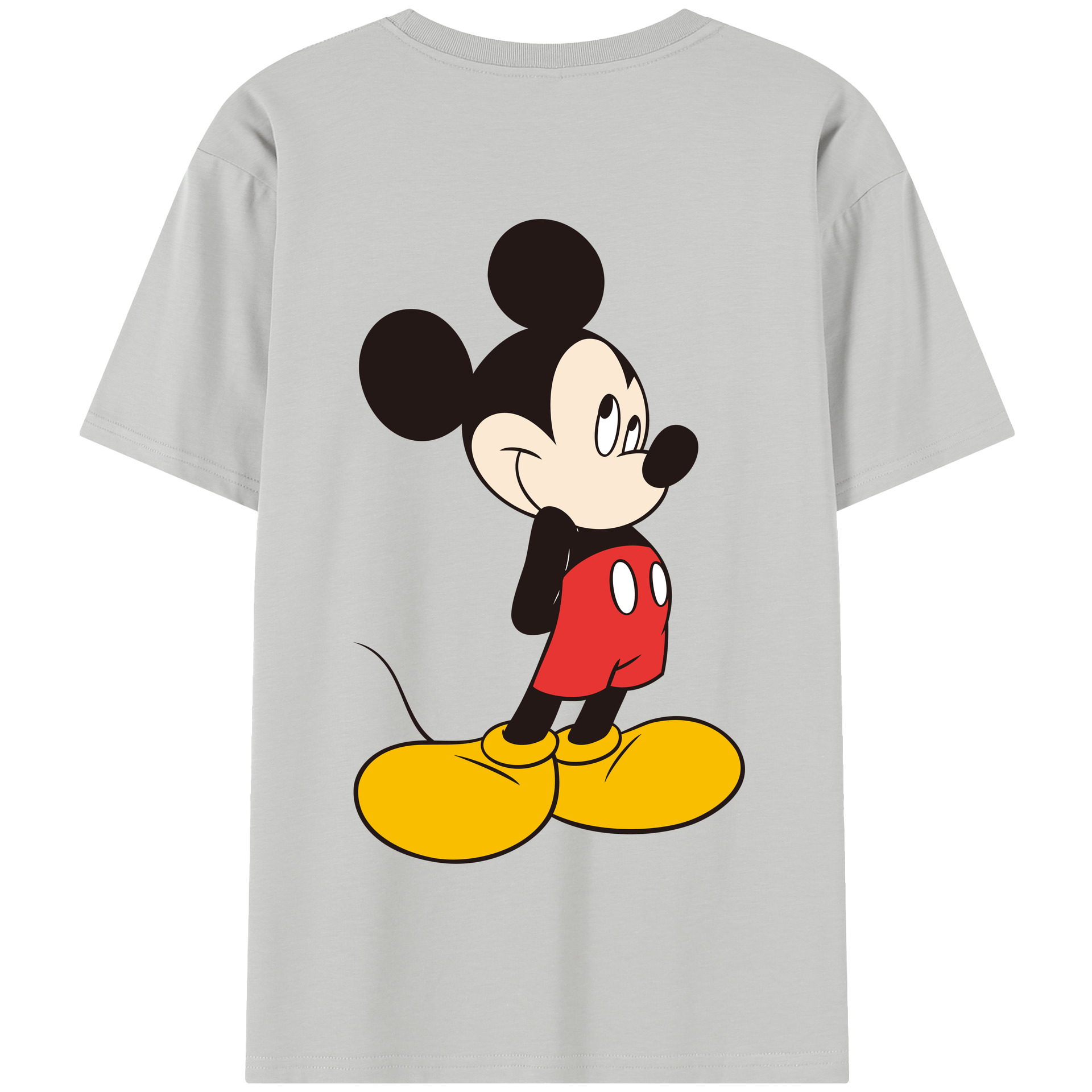 （画像用） ミッキーマウス Mickey Mouse 綿100％半袖Tシャツ（背面プリント）