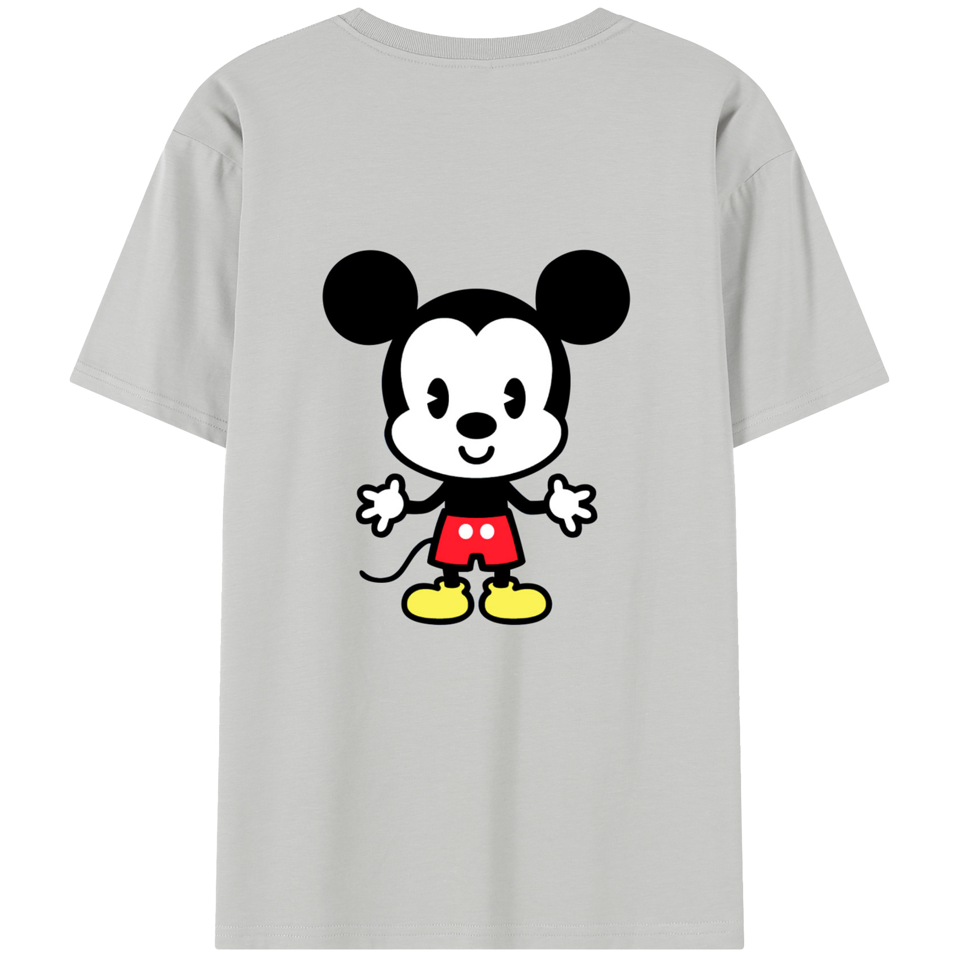 （画像用） ミッキーマウス Mickey Mouse 綿100％半袖Tシャツ（背面プリント）